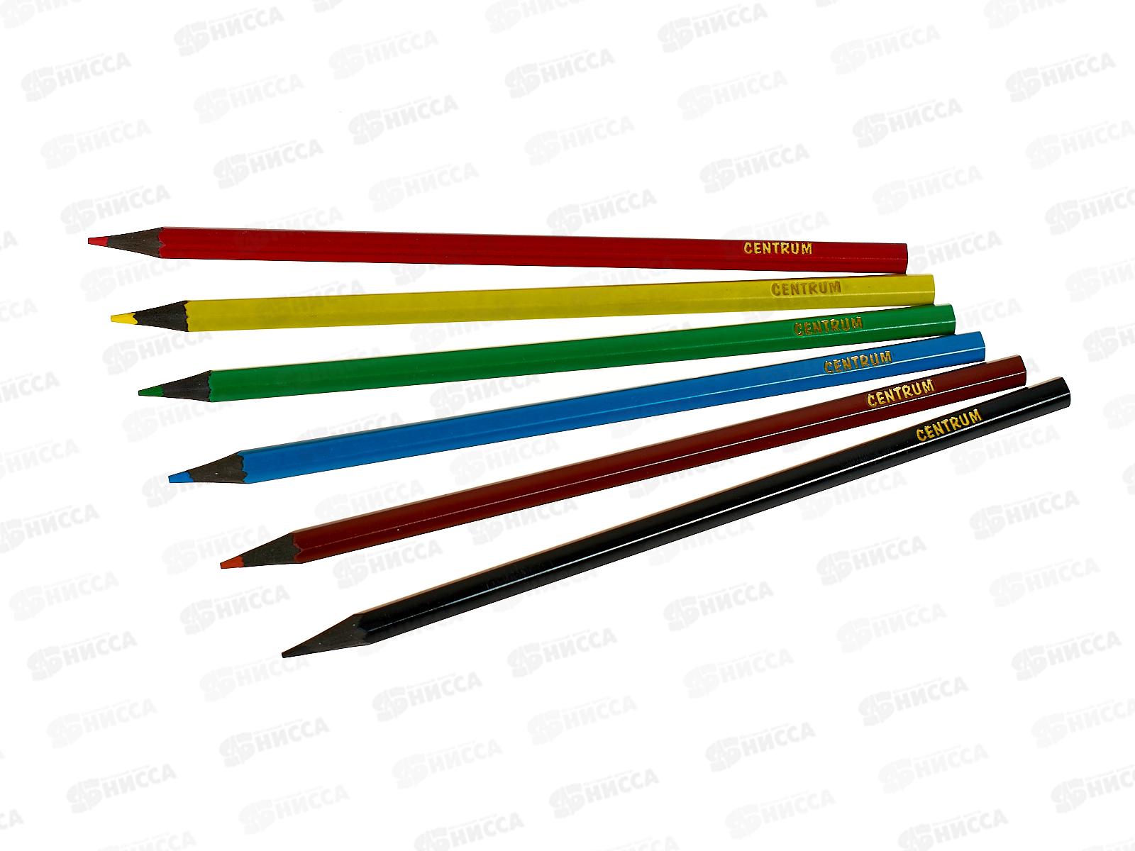 Карандаши 6 цветов CENTRUM Castel 86151*24/288