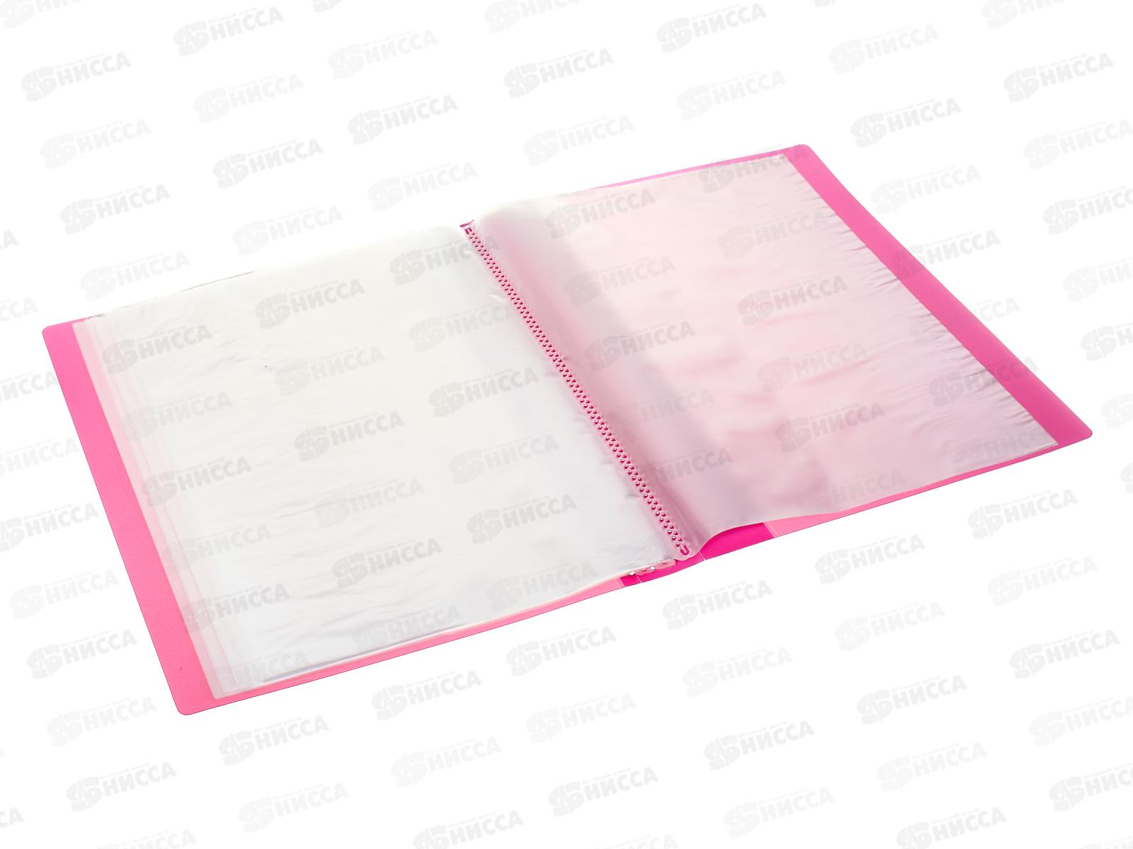 Папка с мультифорами 60страниц LAMARK, НЕОН красная, 0,60мм 0036 *6