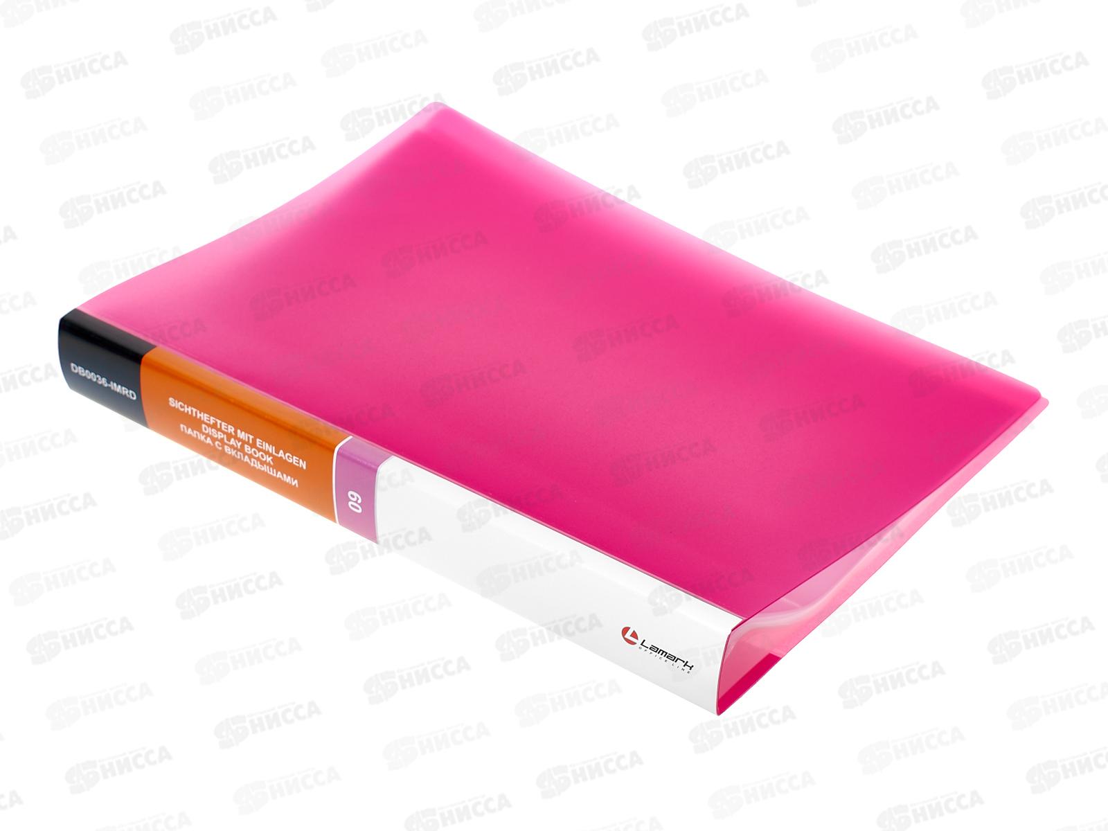 Папка с мультифорами 60страниц LAMARK, НЕОН красная, 0,60мм 0036 *6