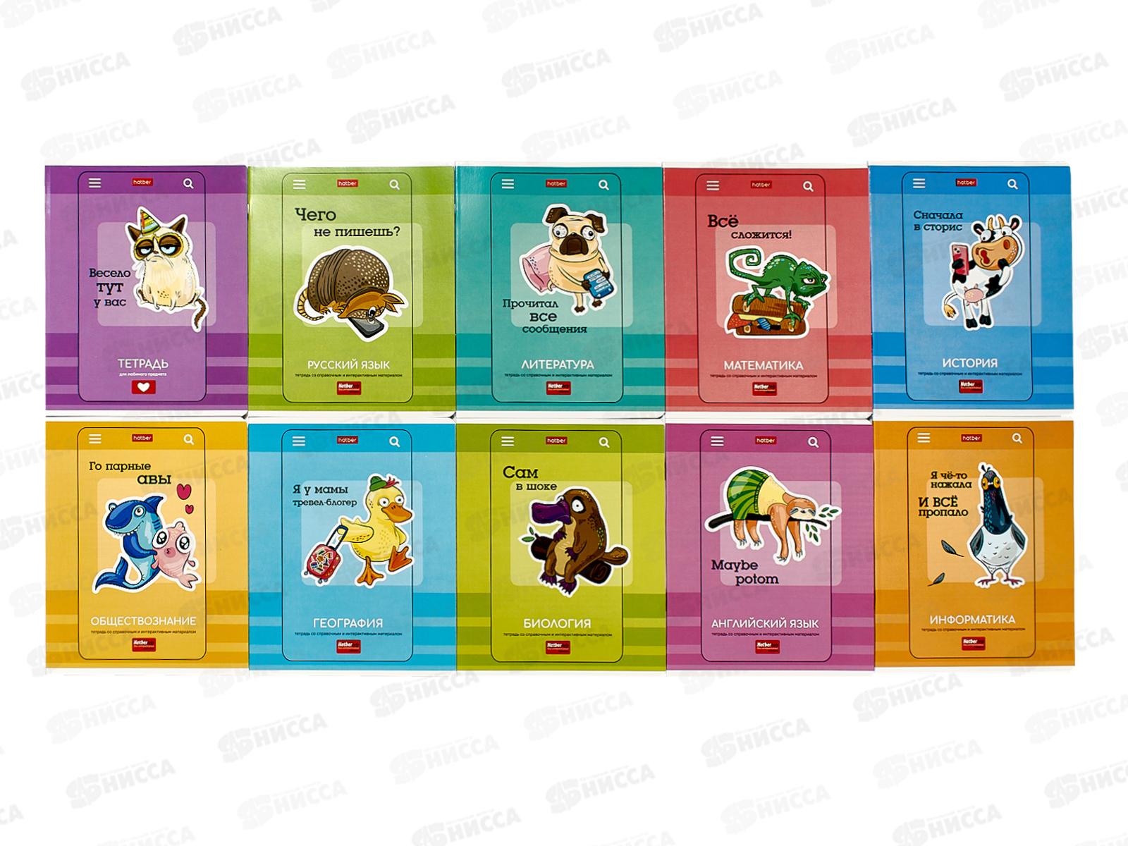 Набор 24листа тетрадей ХАТ 10предм., Статусы 084716 *18