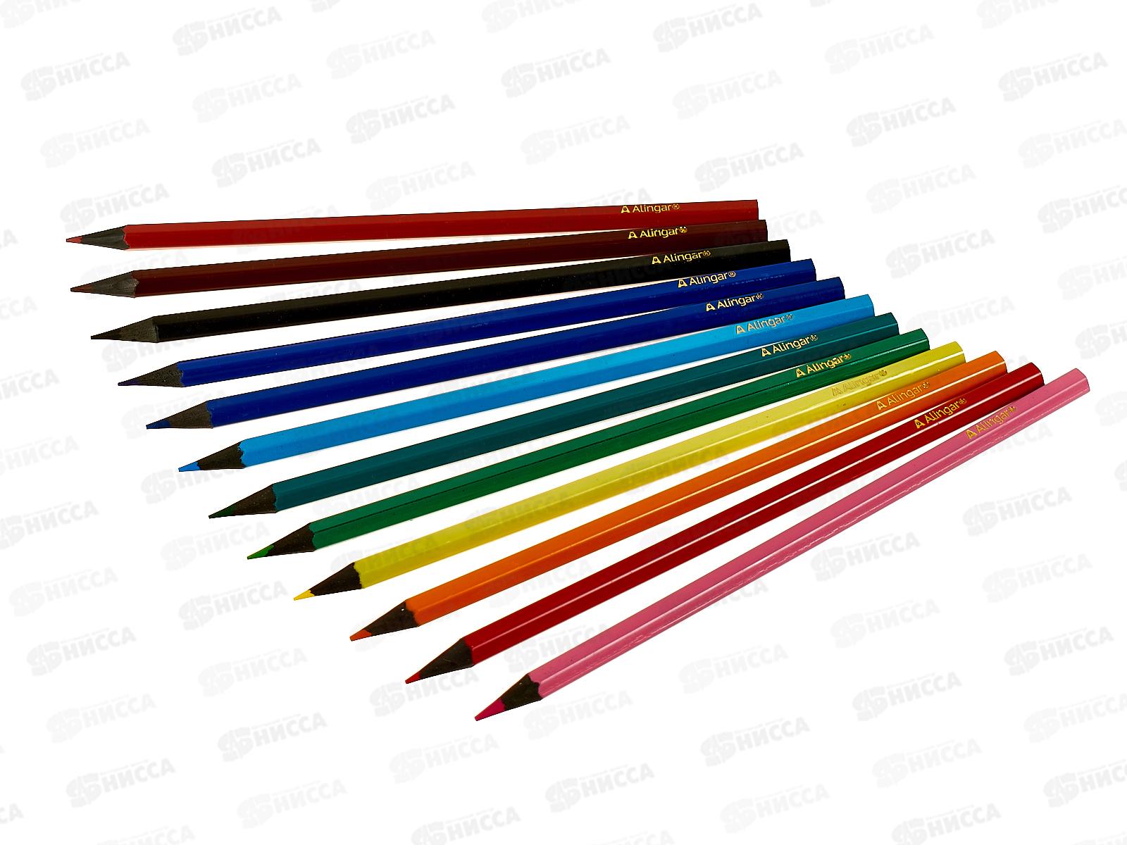Карандаши 12цв Alingar Сказочный мир пластик. шемтигран., заточ AL642212/120/240