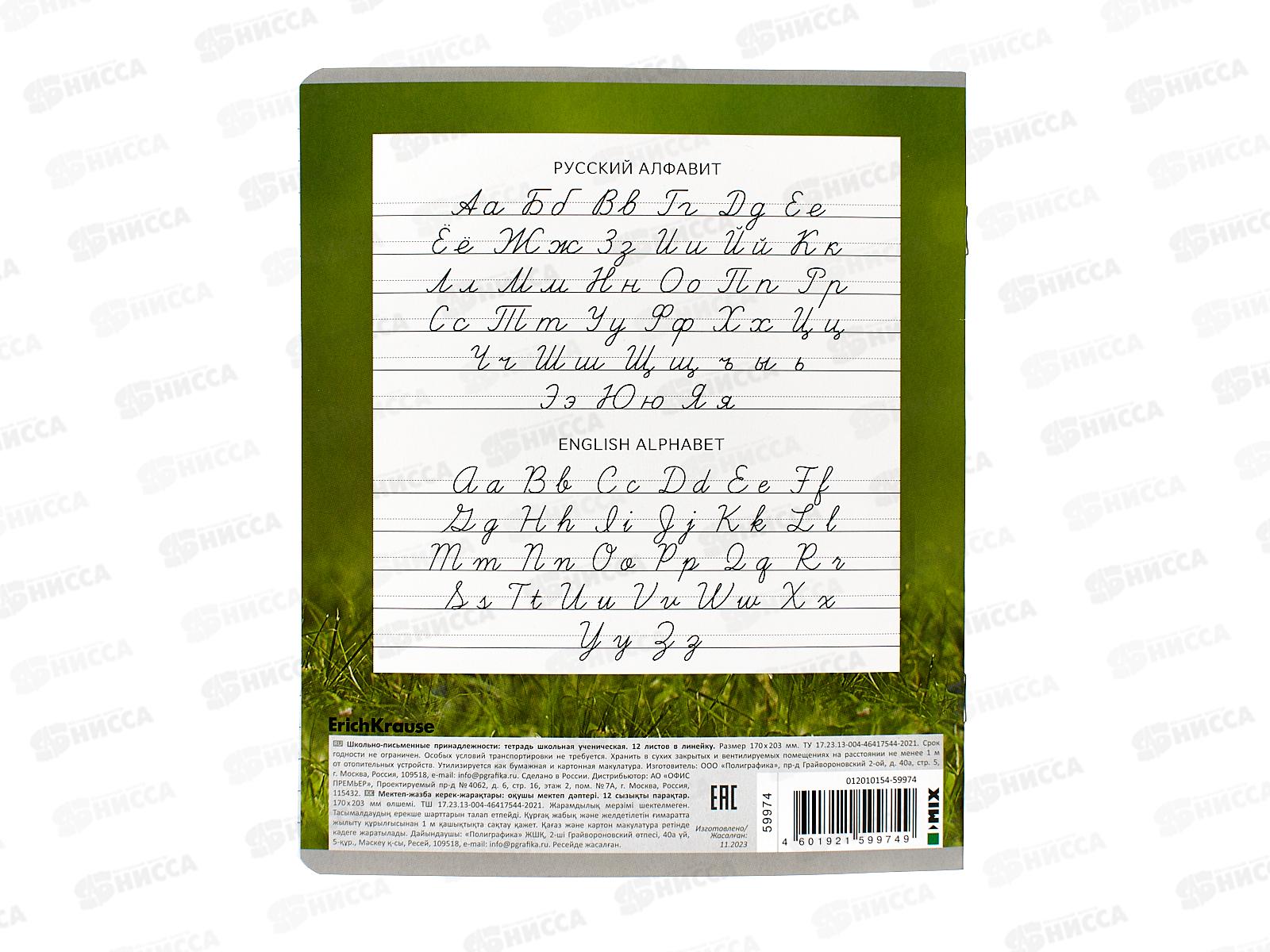 Тетрадь 12листов линия. ПОЛИ Щенки,59974 *10/280