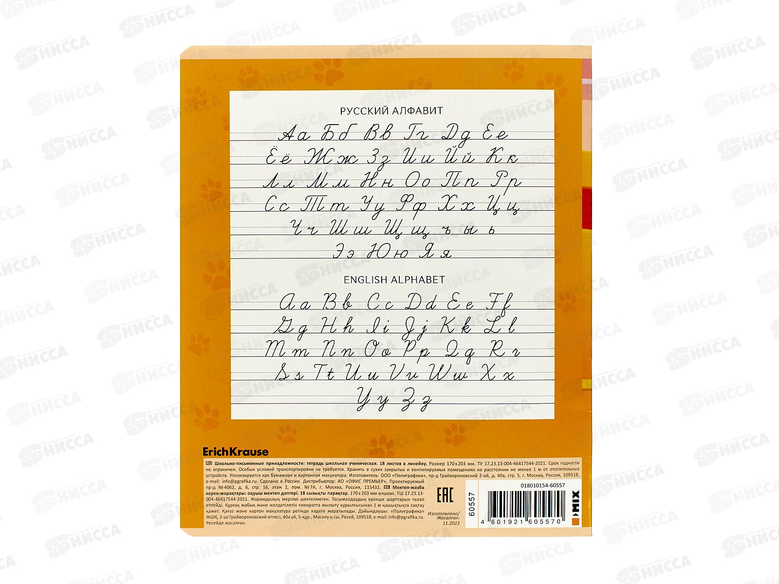 Тетрадь 18листов линия ПОЛИ Приключения на хвост,60557 *10/200