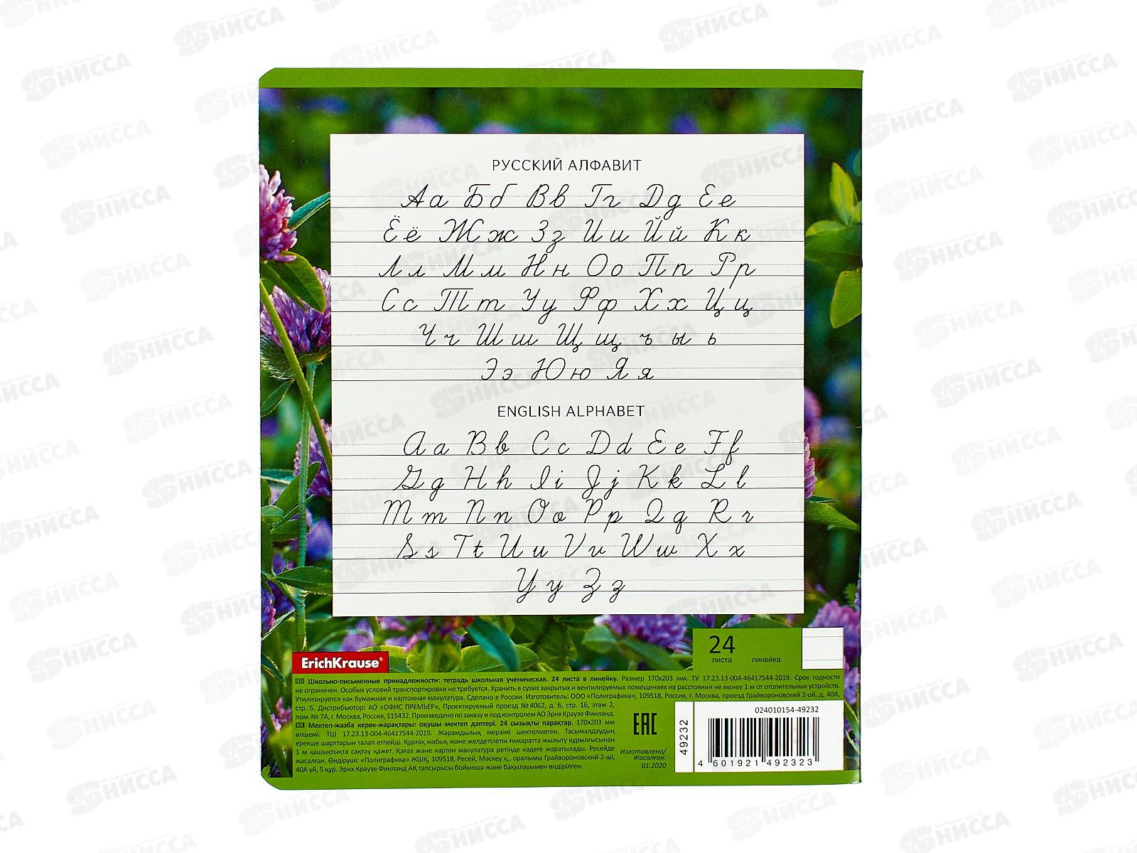 Тетрадь 24листа  линия  ПОЛИ Цветущие луга,49232 *10/160