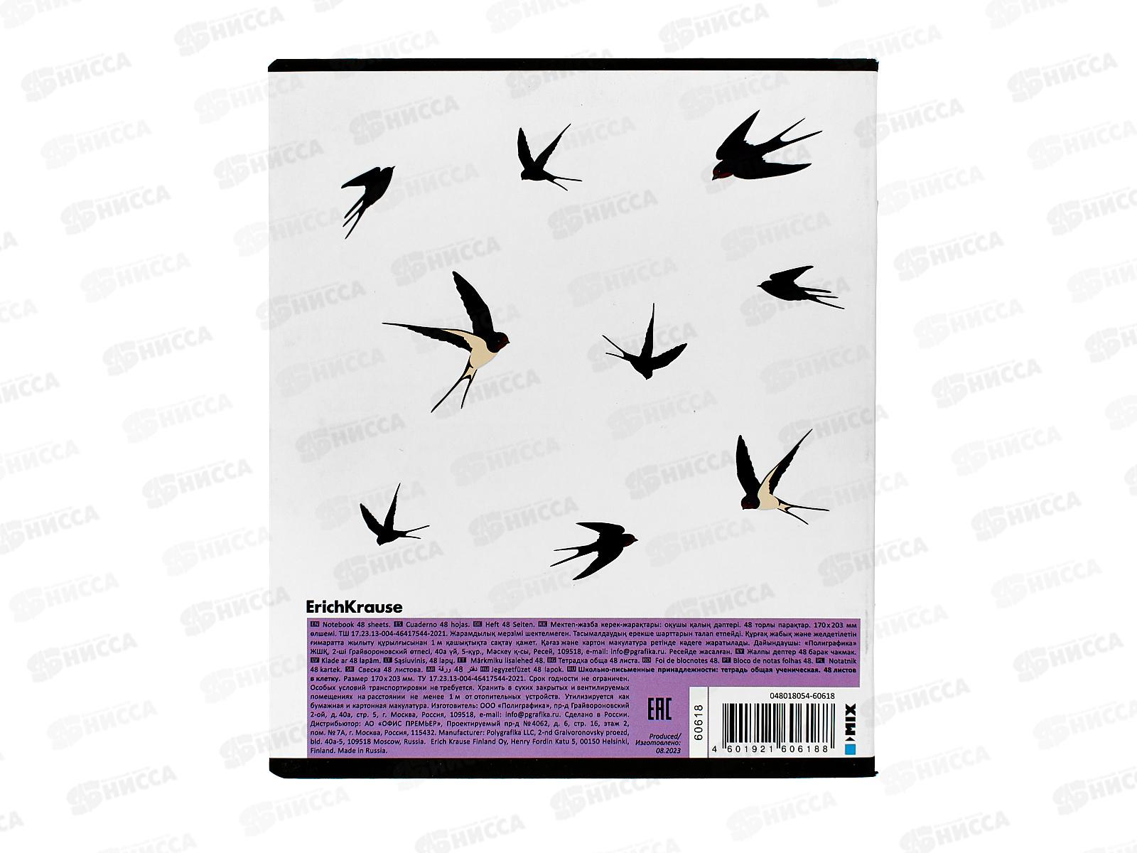 Тетрадь 48листов клетка  ПОЛИ Fashion girl  60618*5/100