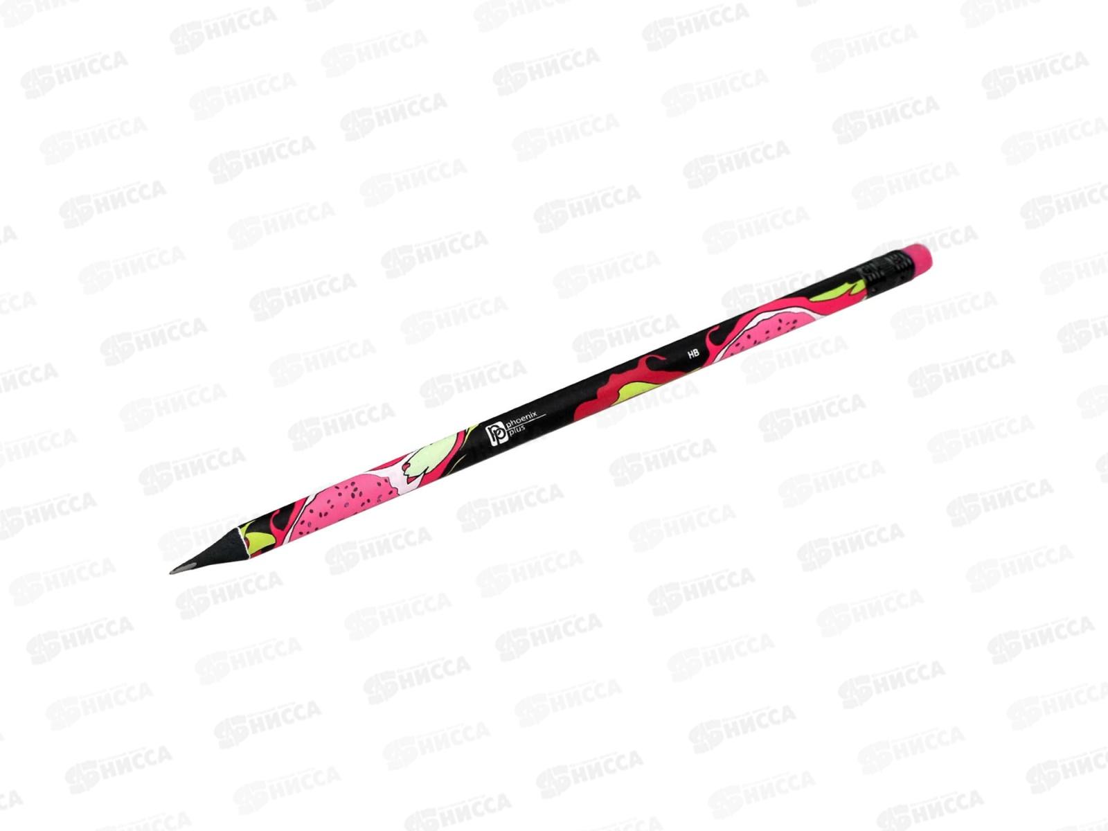 Карандаш чернографитный ФЕН Тропические фрукты ассорти HB 63682 *36