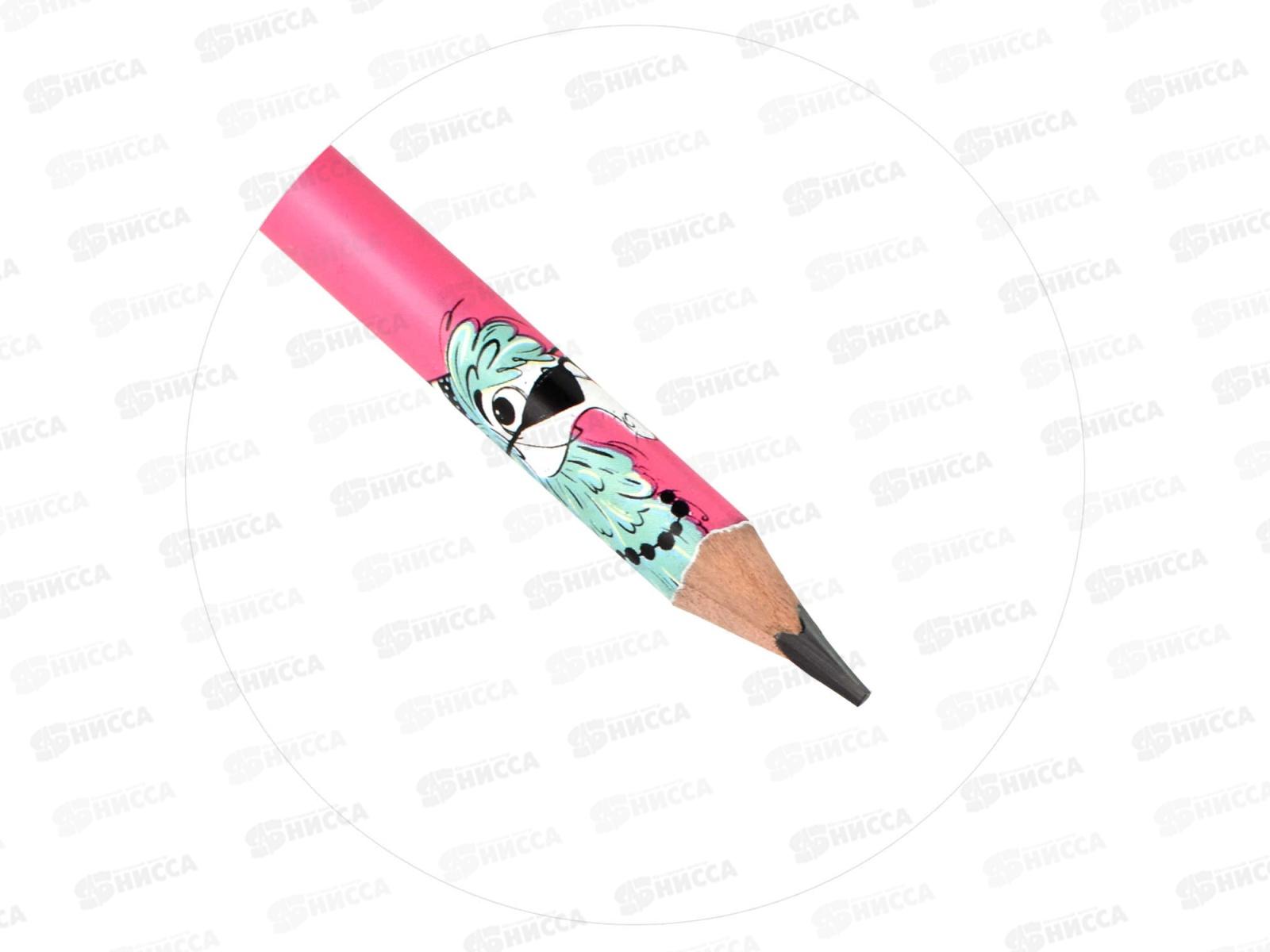 Карандаш чернографитный ФЕН Экзотические друзья HB 63687 *30