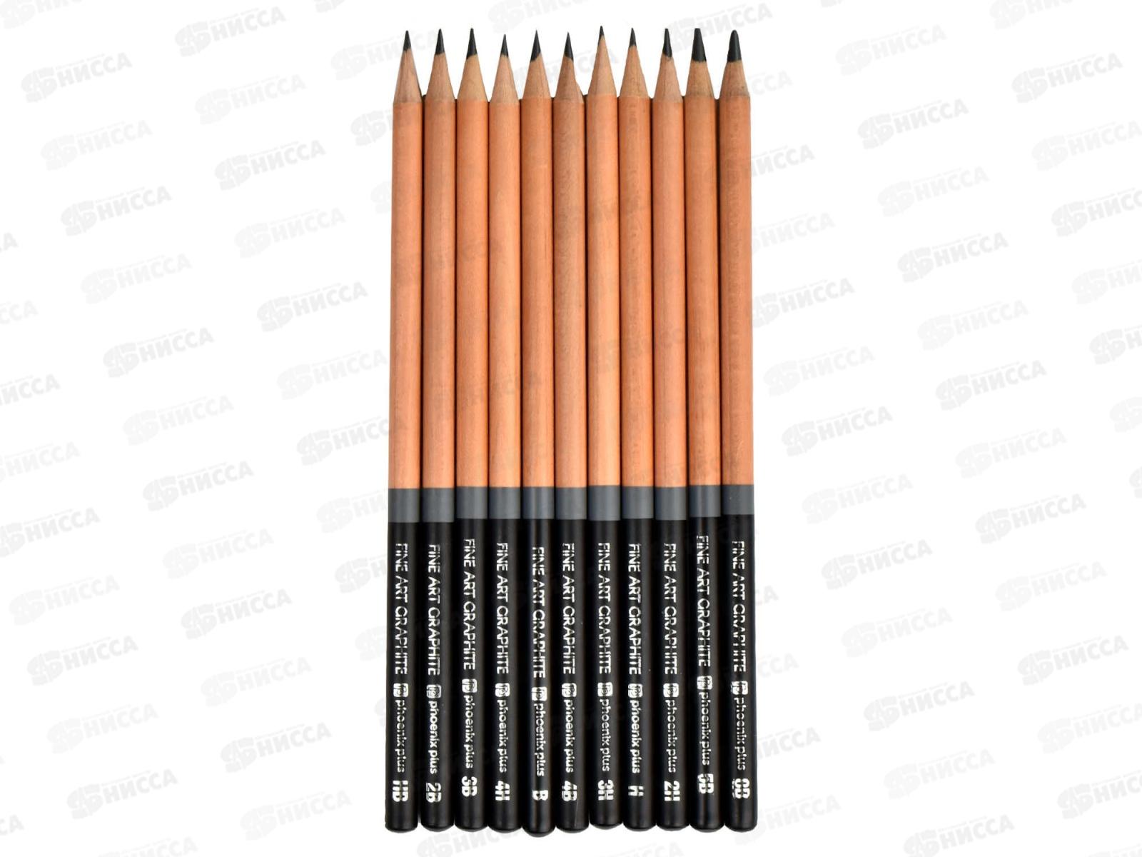 Карандаш чернографитный ФЕН 12шт,Слон трехгранный, 65467*24