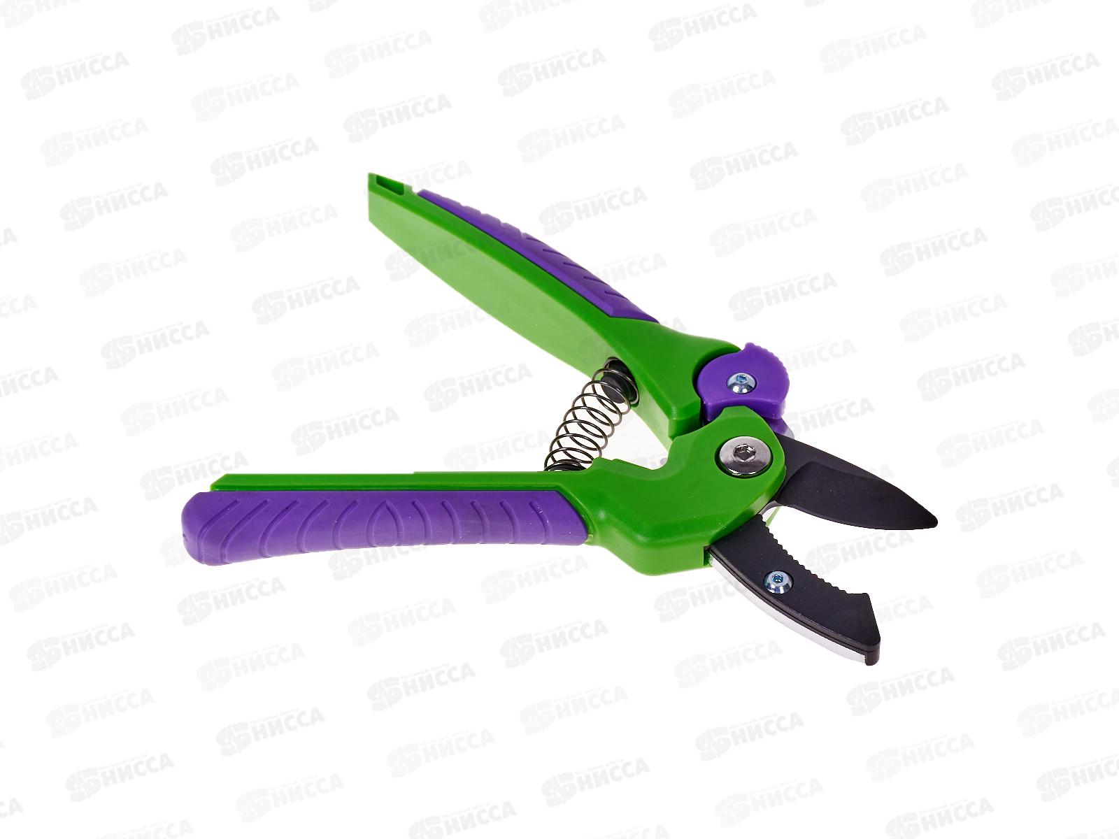 Секатор с наковальней, 210мм, шестеренный привод, двухкомпонентные рукоятки /Palisad