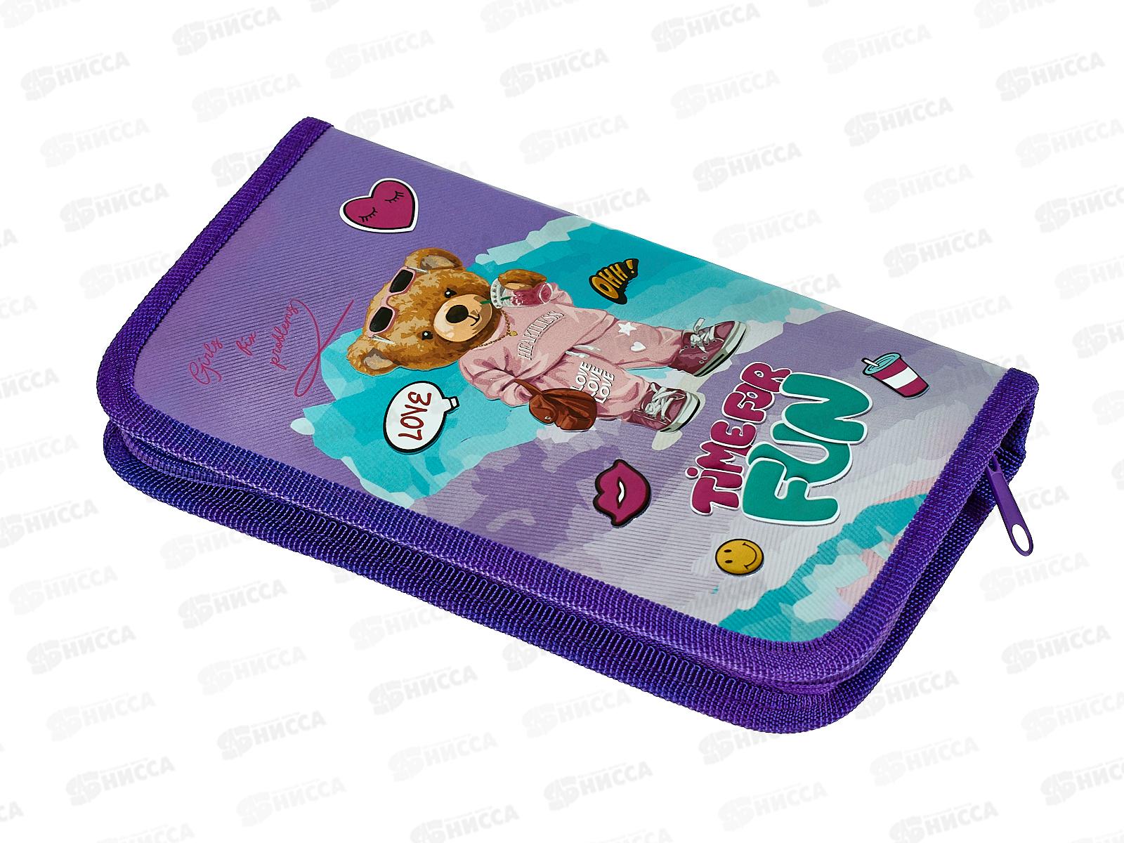 Пенал deVente Teddy Bear 20,5*12см, 1-створчатый на молнии,  7011400