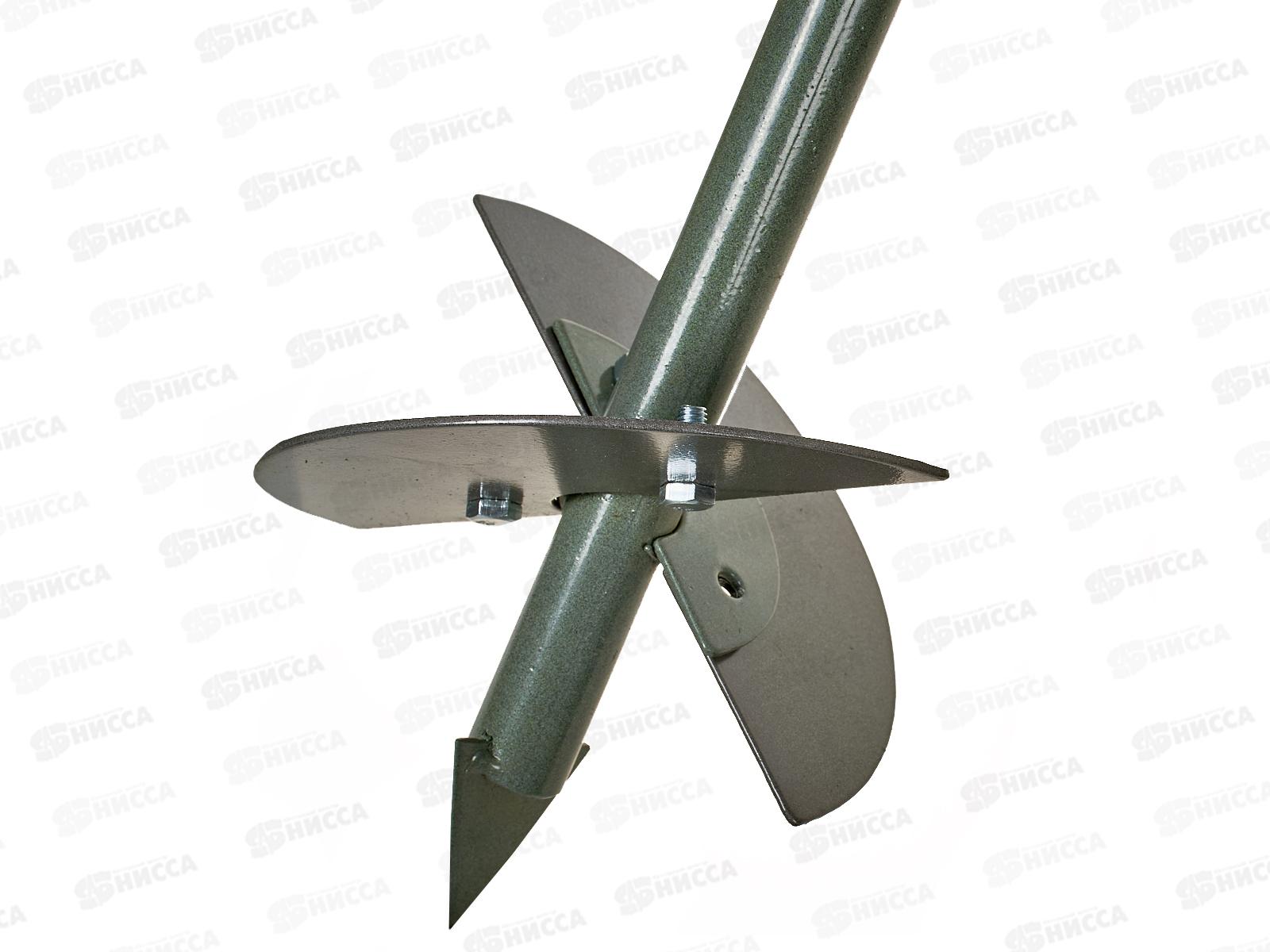 Бур садовый 2 метра с насадками 150 и 200мм