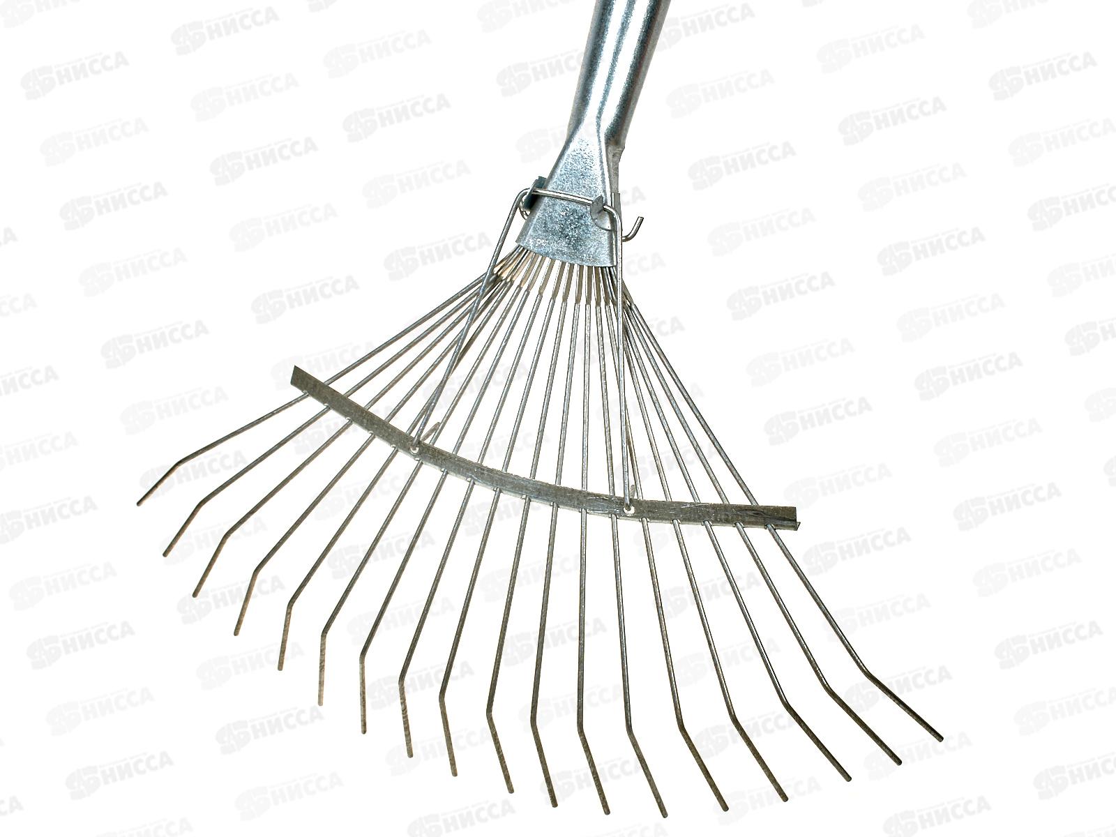 Грабли веерные проволочные оцинк. 18зуб., с662, с черенком