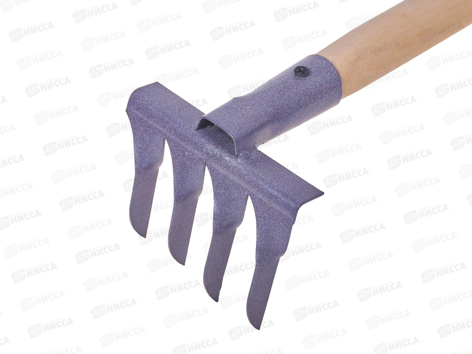 Грабли витые 4-х зуб с деревянным черенком, Павлово, ГВ-4