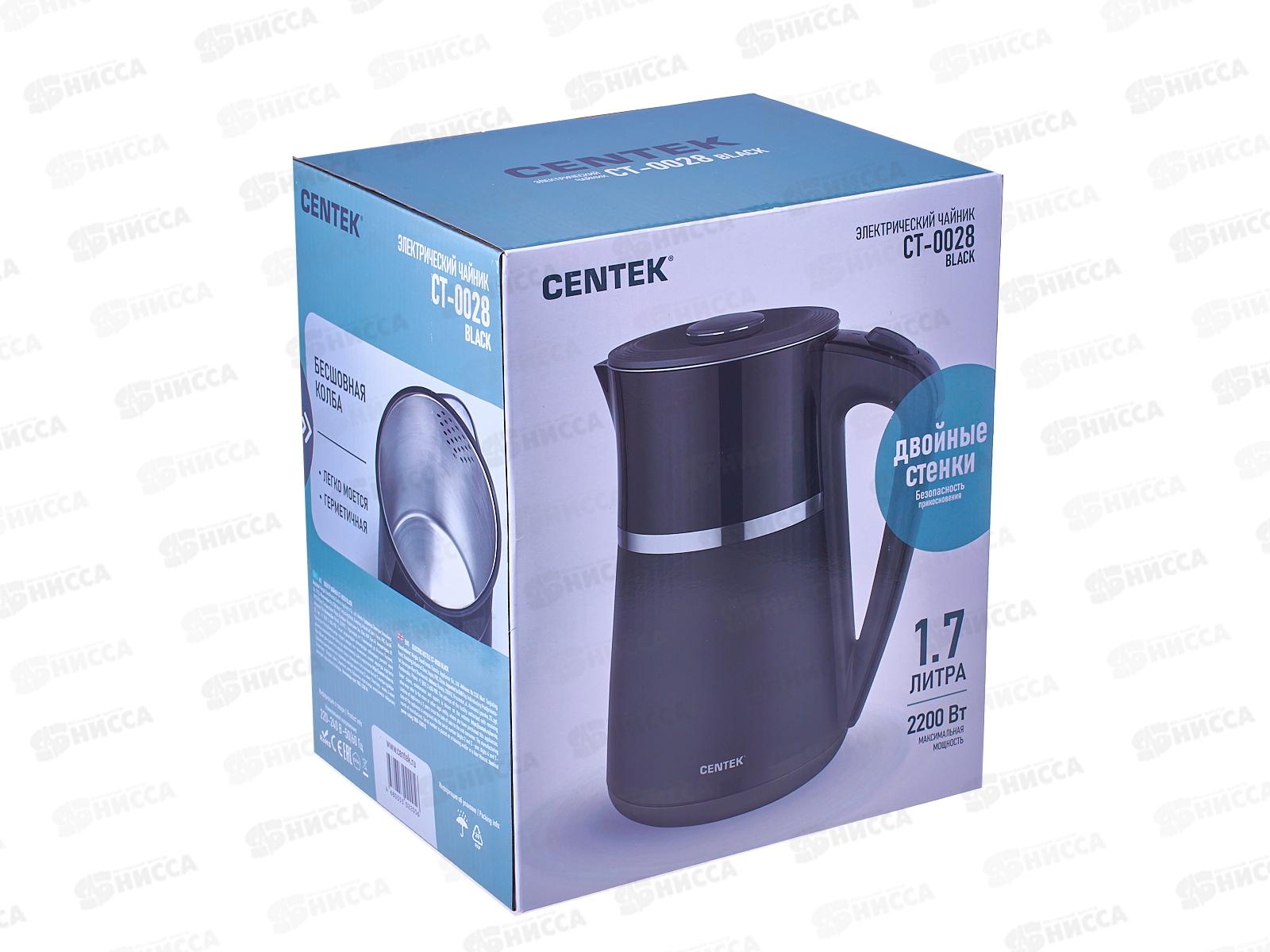 Чайник электрический CT-0028 1,7л черный 2200Вт  *24