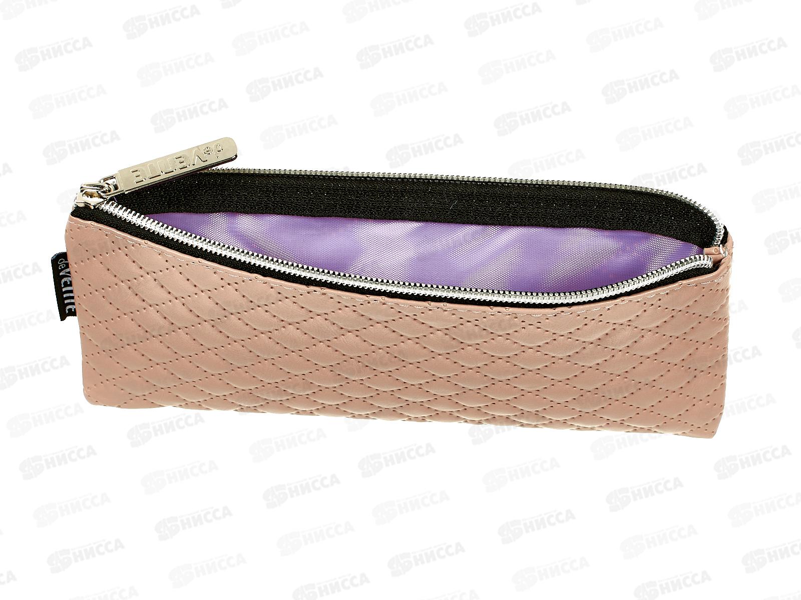 Пенал deVente  21,5*9*1см, Classic молния,иск.кожа, пудровый  7024313