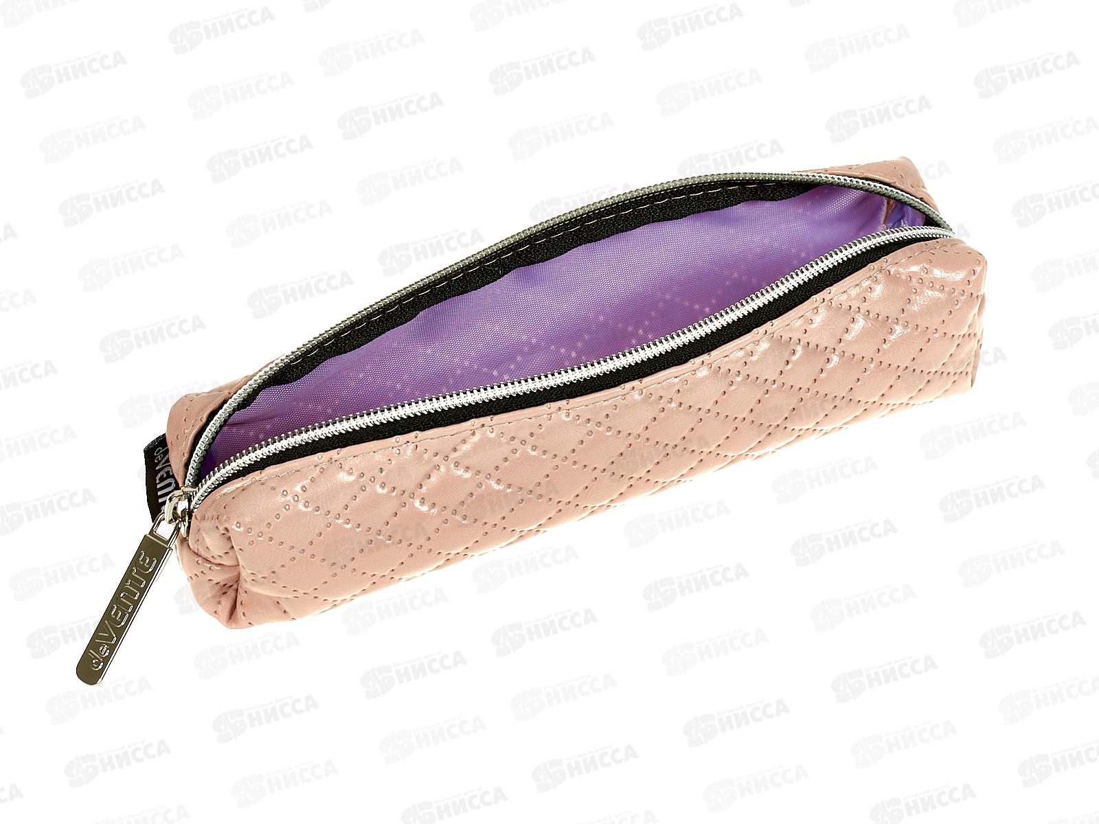 Пенал deVente 21*4*4см, Classic молния,иск.кожа, пудровый 7025332