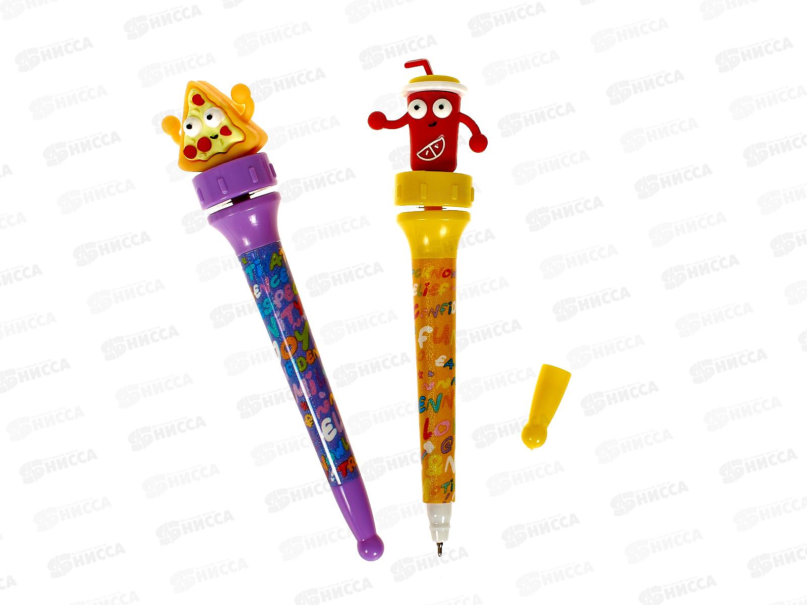 Ручка масляная  MAZARI Фастфуд Cartoon rotate син. M-7850-70 *36