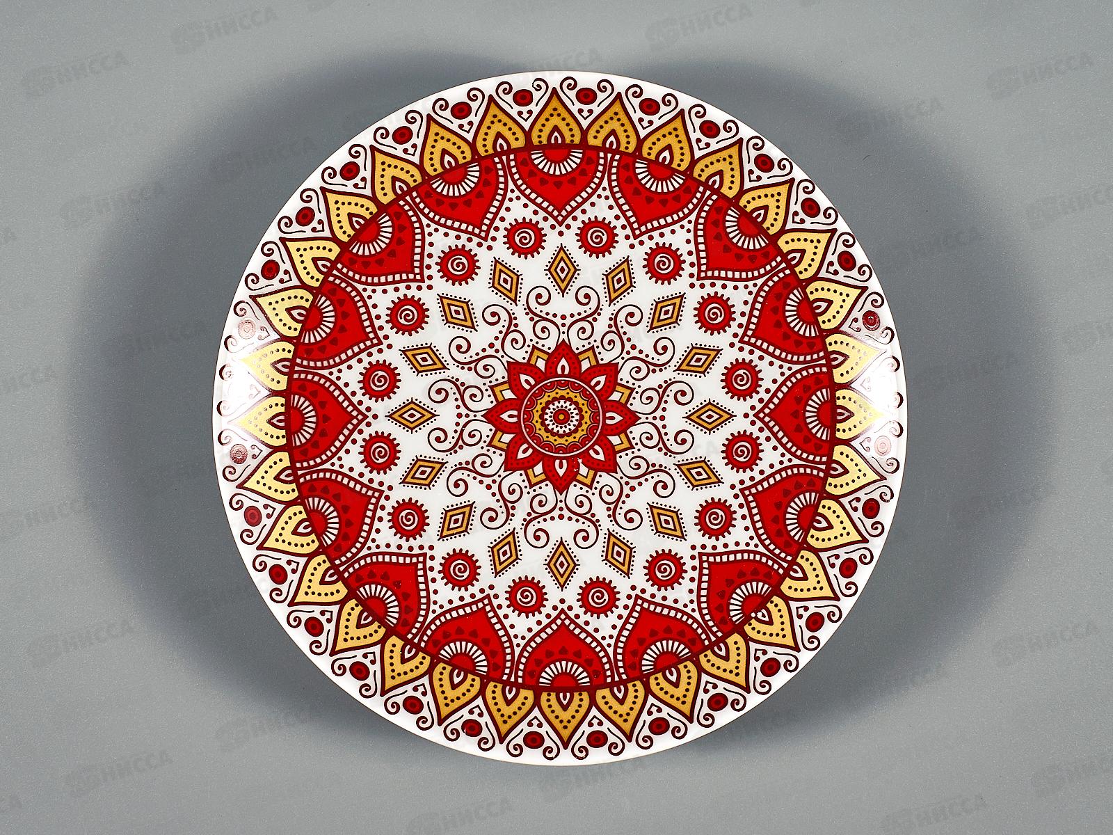 Тарелка мелкая 175мм фарфор Универсал Дастархан Gold 3с2431  *20