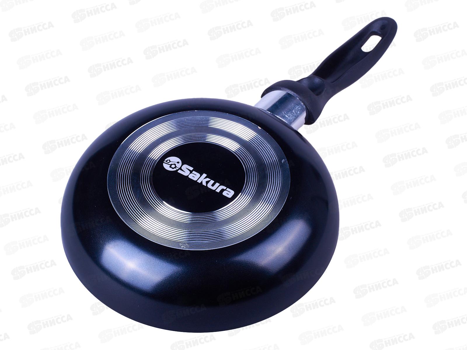 Сковорода  SA-F-10-18 Агат 18см штампованная черная