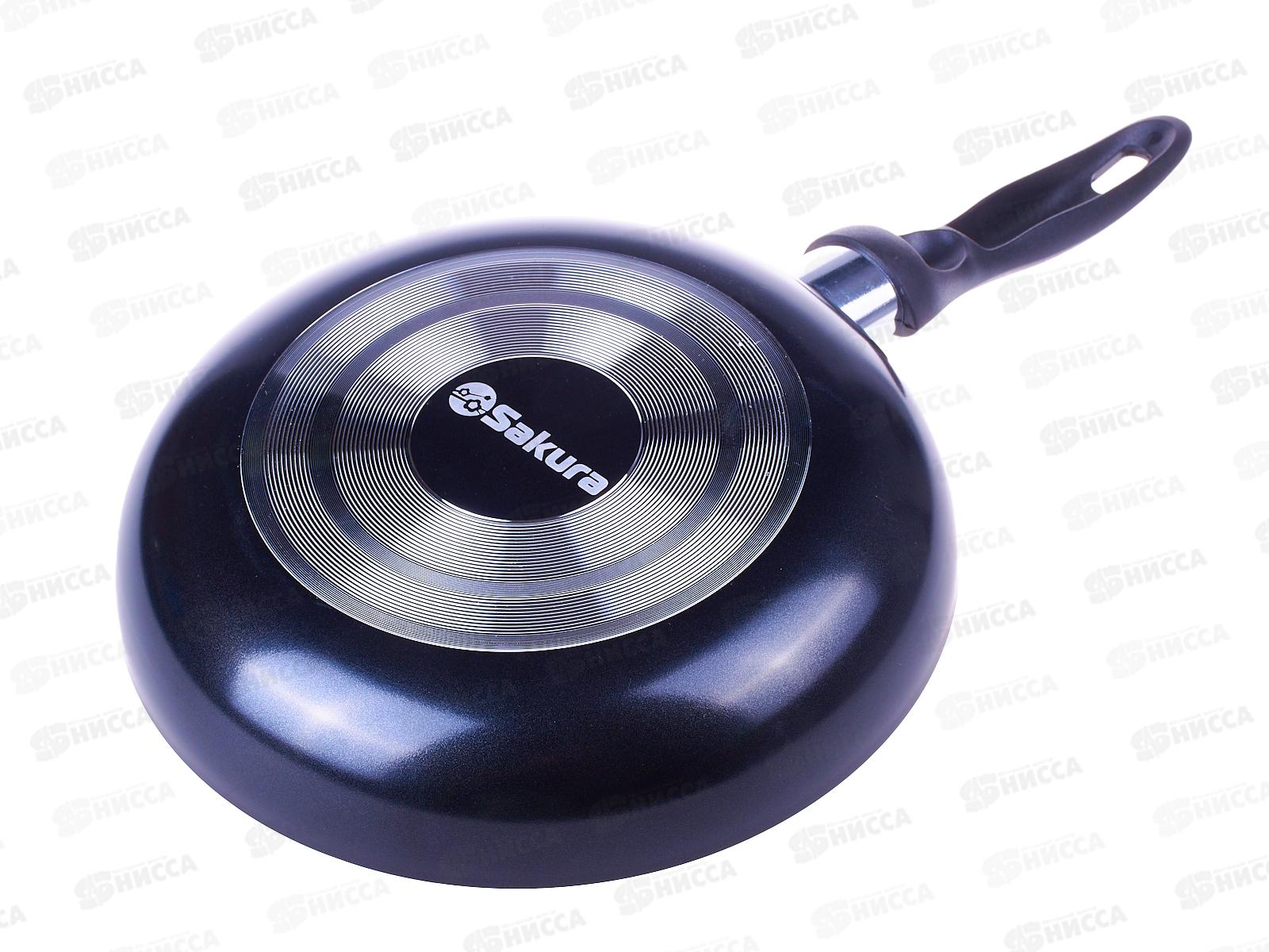 Сковорода  SA-F-10-22 Агат 22см штампованная черная
