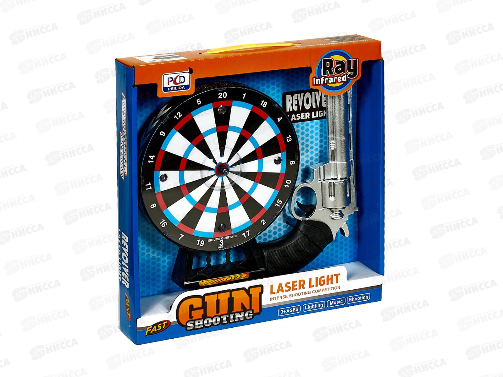 Лазерный тир на батарейках с револьвером 933-Н16А *12  гб