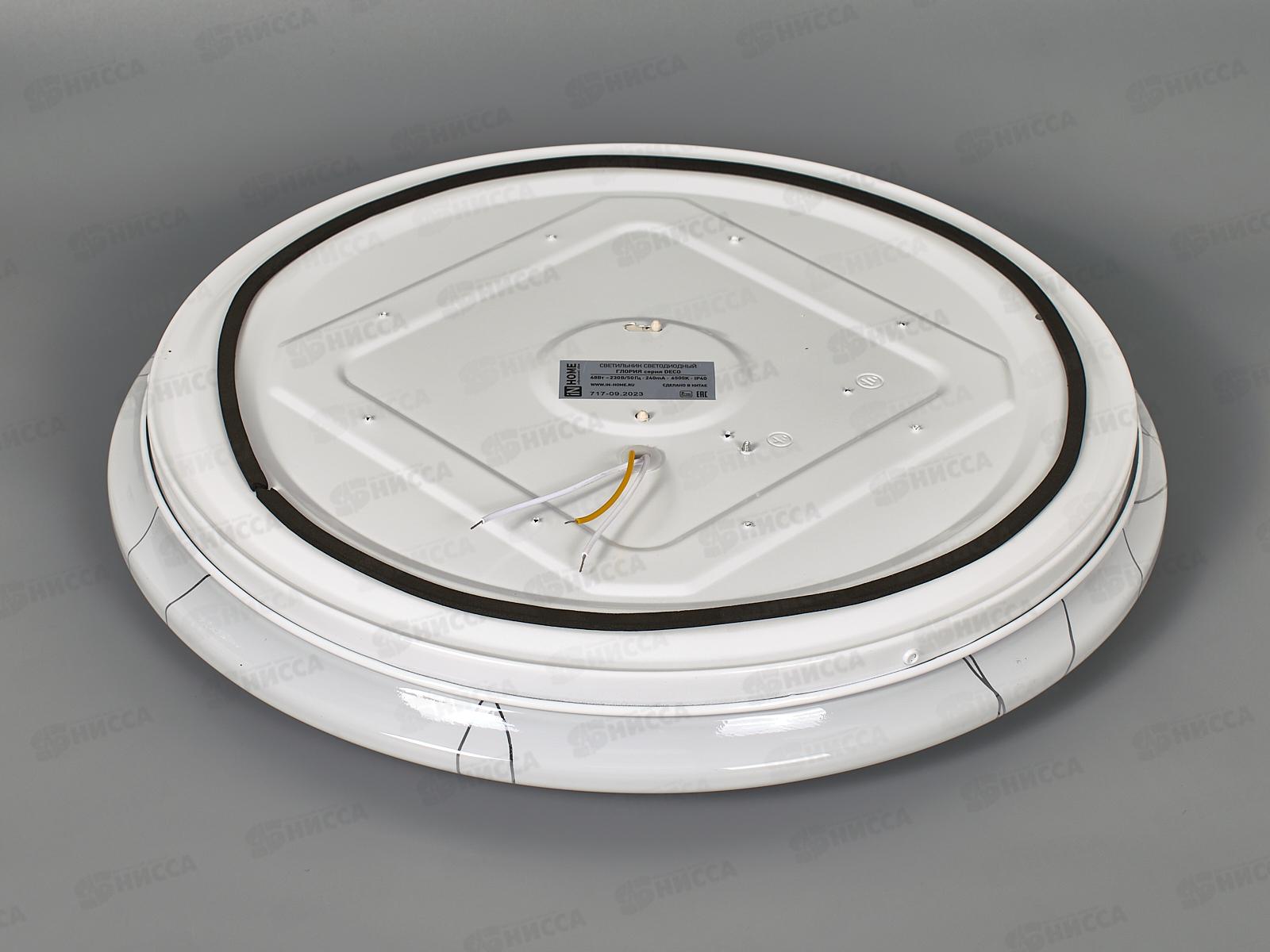 Светильник светодиодный inHOME DECO ГЛОРИЯ 48Вт 6500К 380*55мм  *12