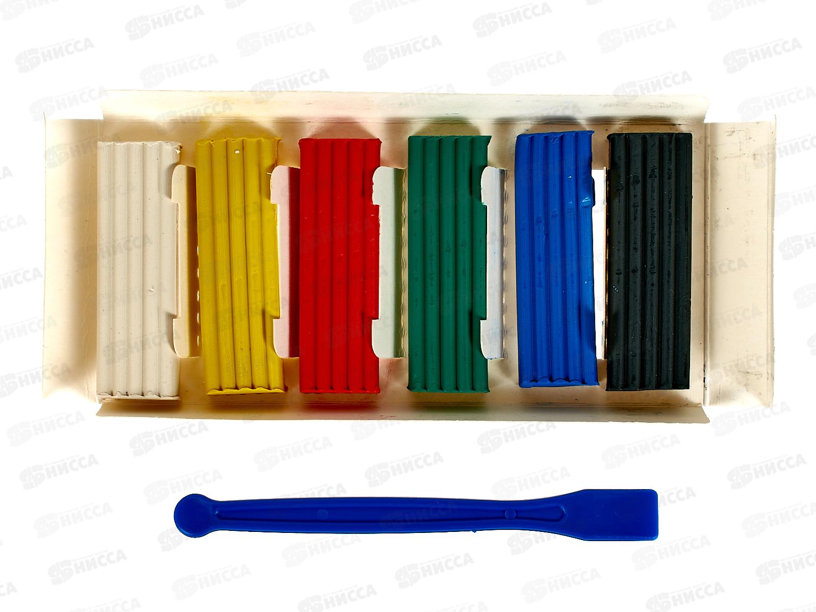 Пластилин  6цветов 120г Hatber COLORA, стек, 071782 *30