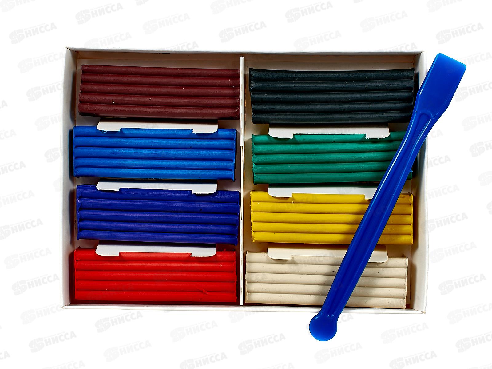 Пластилин  8цветов 160г Hatber COLORA, стек, 071783 *23