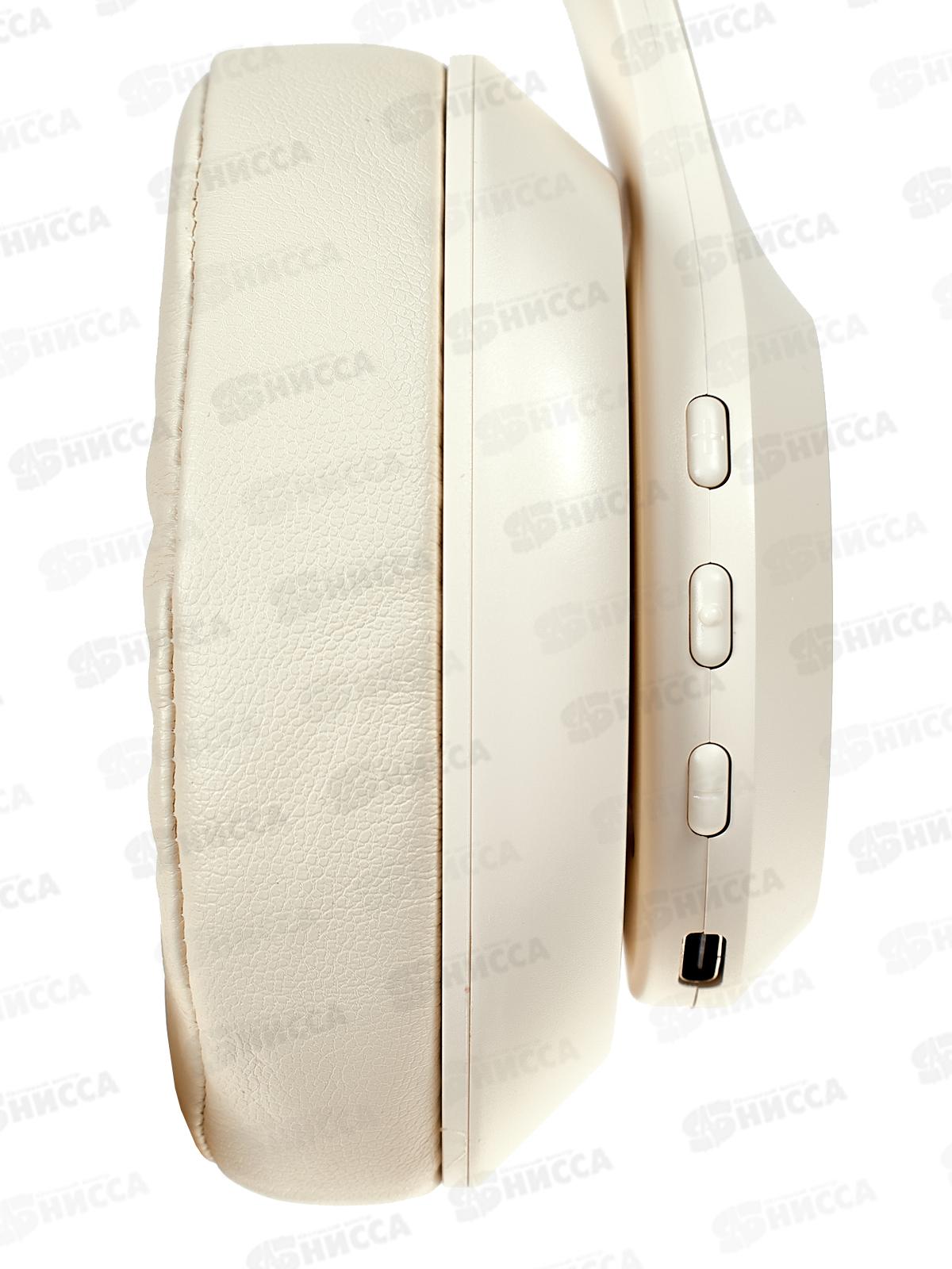 Гарнитура Perfeo AMAZ полноразмерная с микрофоном, Bluetooth/AUX, слоновая кость 3918