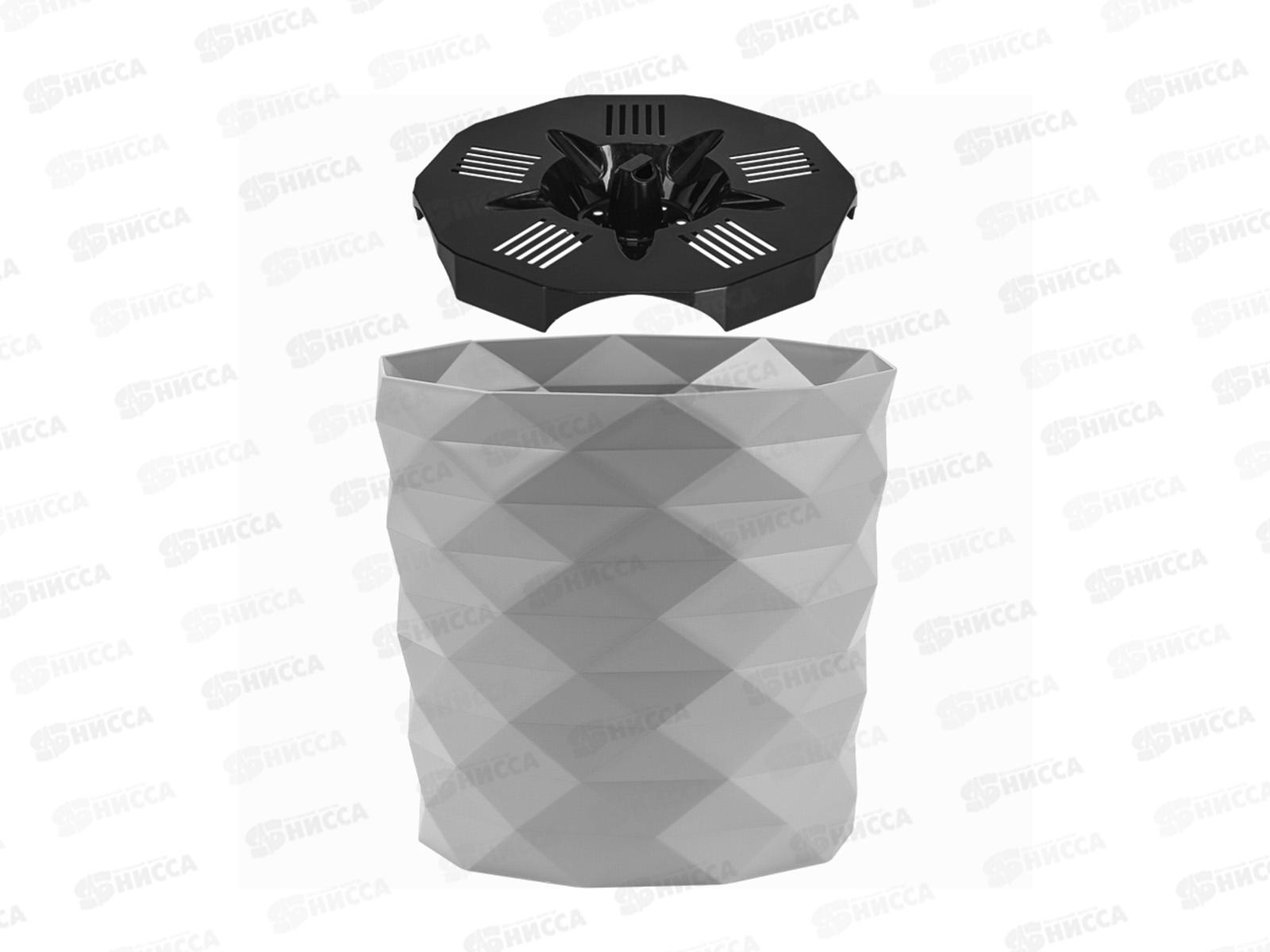 Кашпо &quotДиамант&quot 3л Серый жемчуг КШ-4640 *16