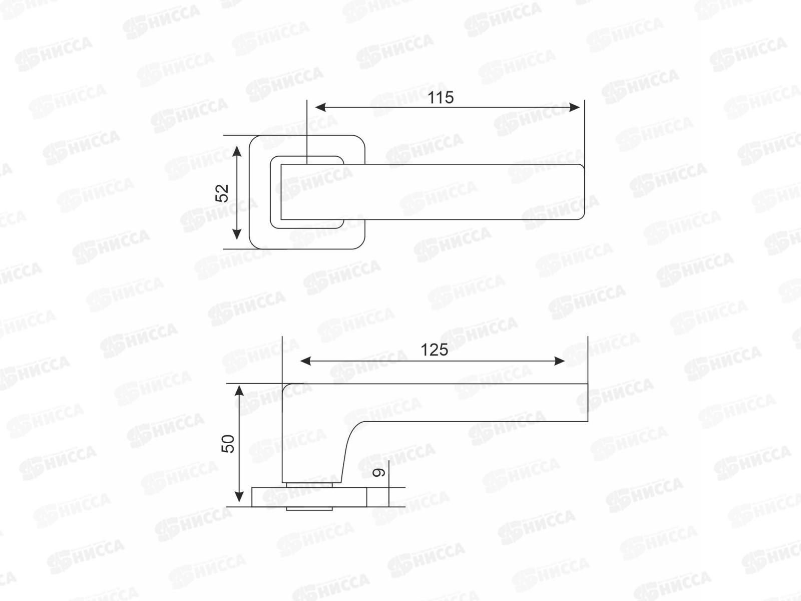 Ручки для дверей Аллюр Коломбо BL+L7050S матовый черный комплект *20 203