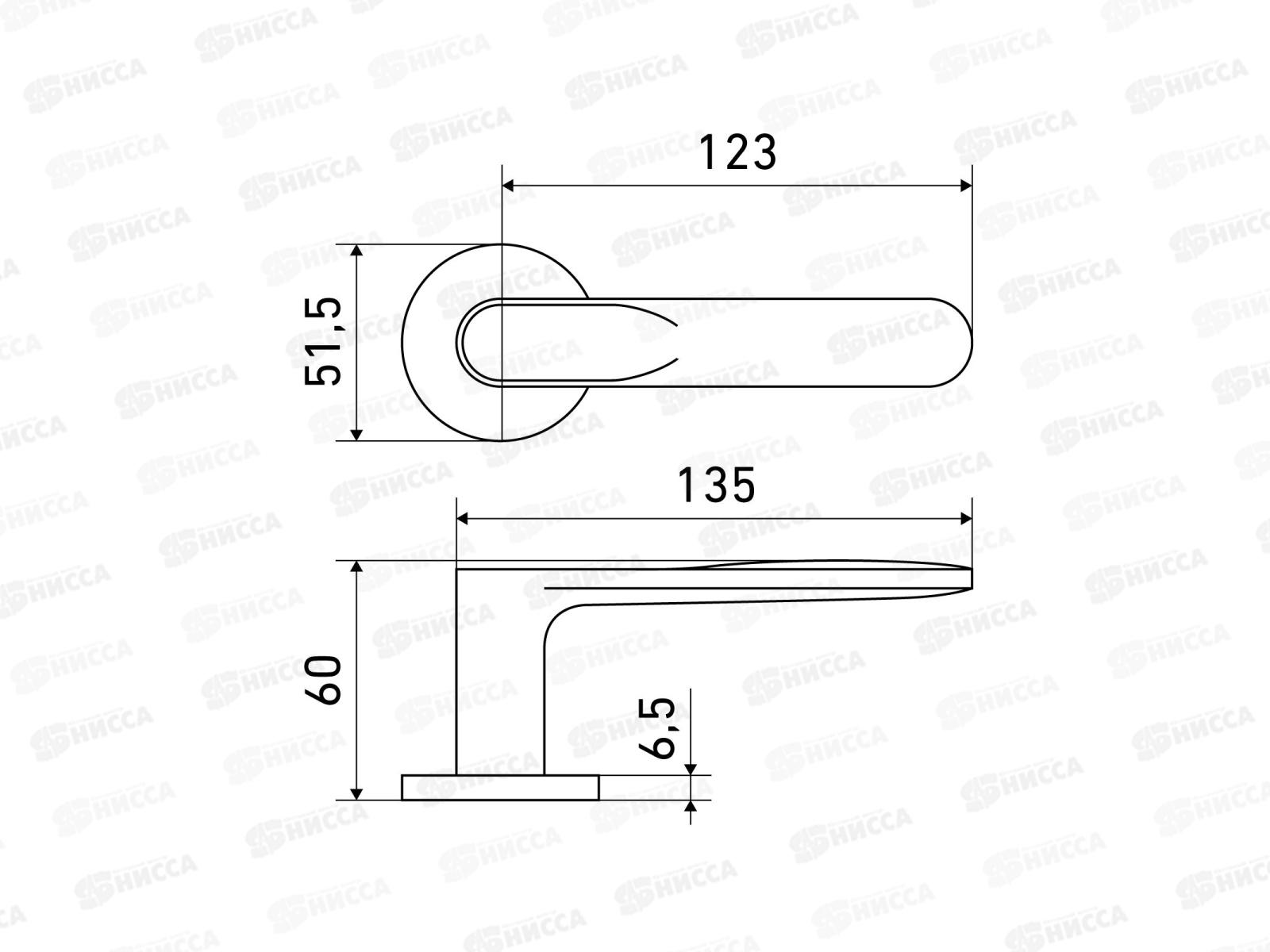 Ручки для дверей Аллюр АРТ Доната SN9380  матовый никель 070