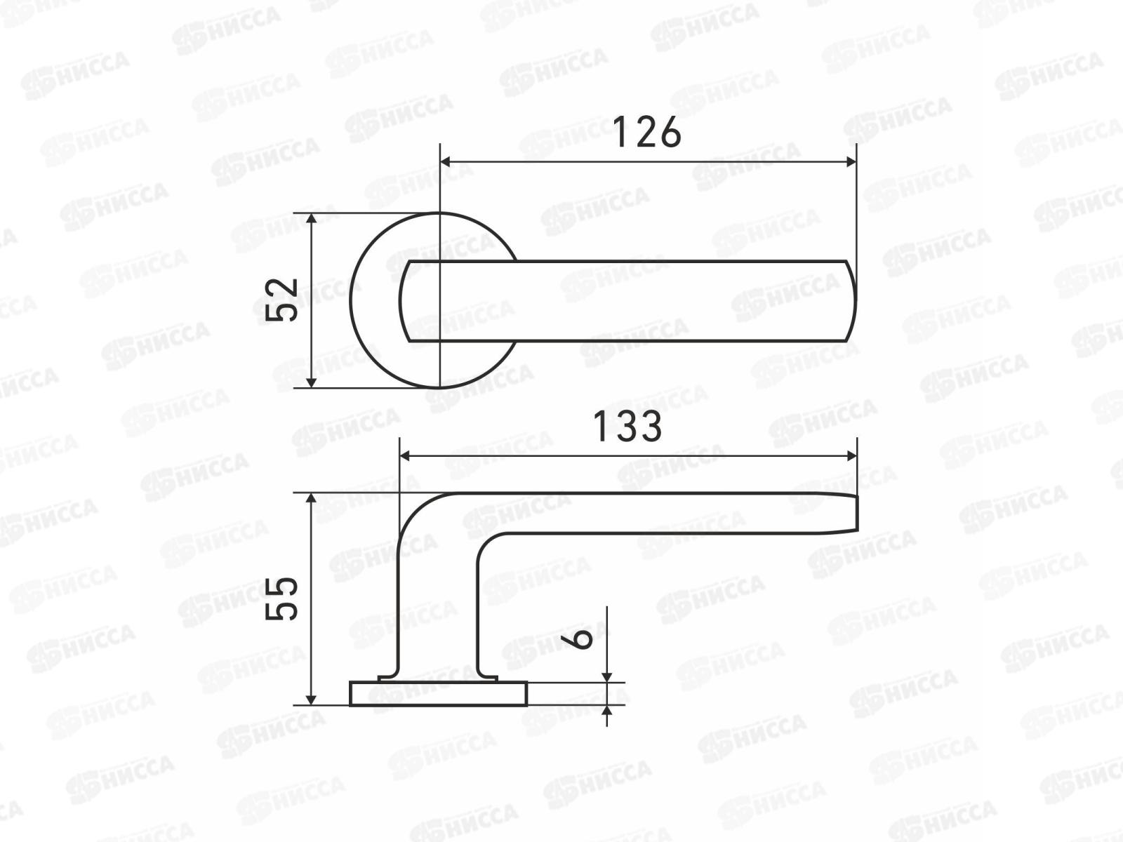 Ручки для дверей Аллюр Эрика SC9290 матовый хром (комплект) *20 069