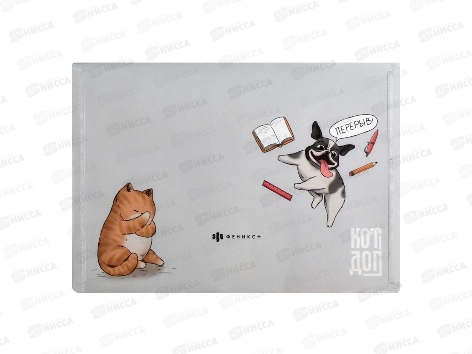 Папка для документов ФЕН 24*17, Кот и собака,65885*12