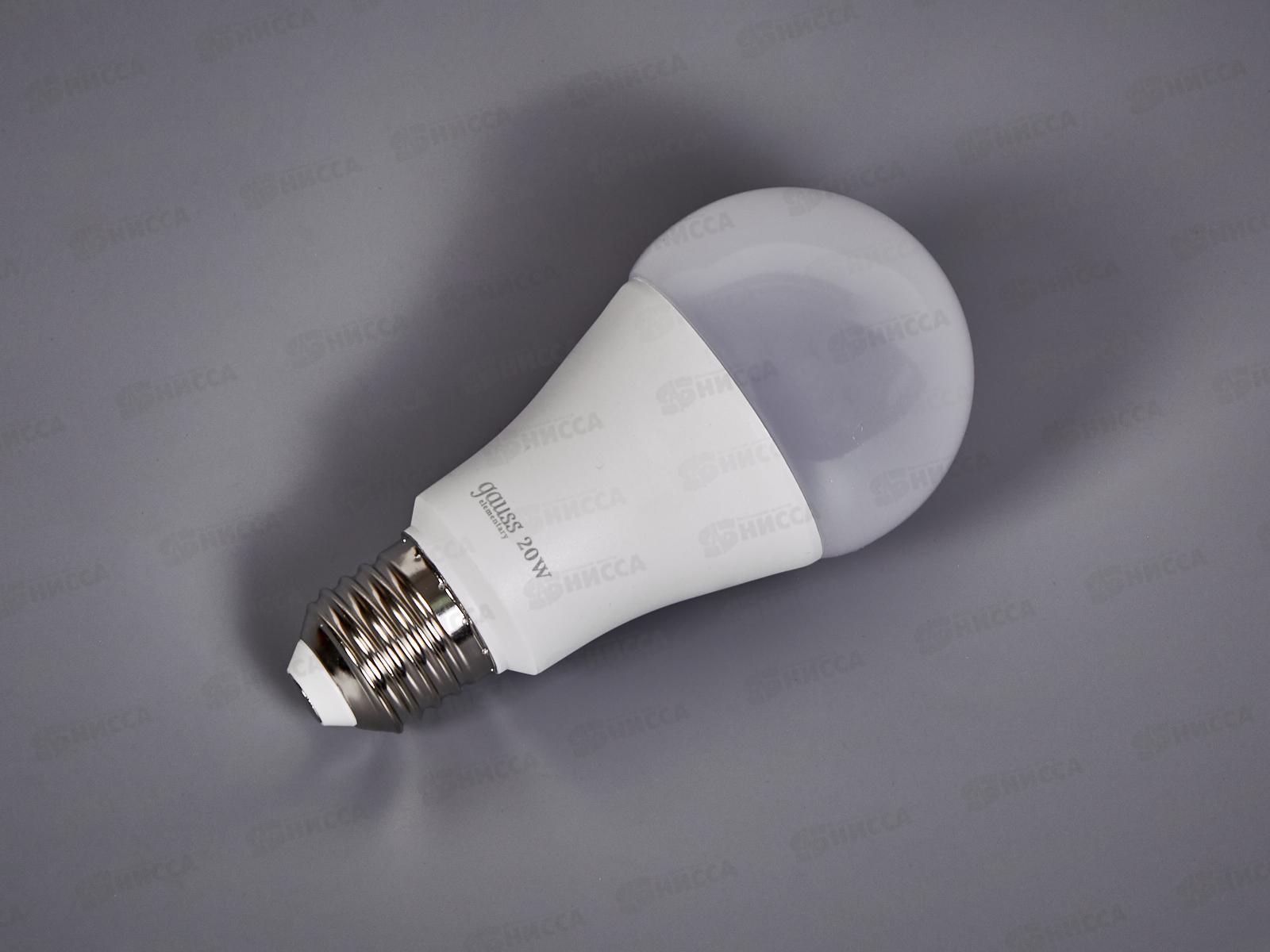 Лампа светодиодная Gauss Elementary A60 20Вт E27 3000К 1520Lm   23219 *50