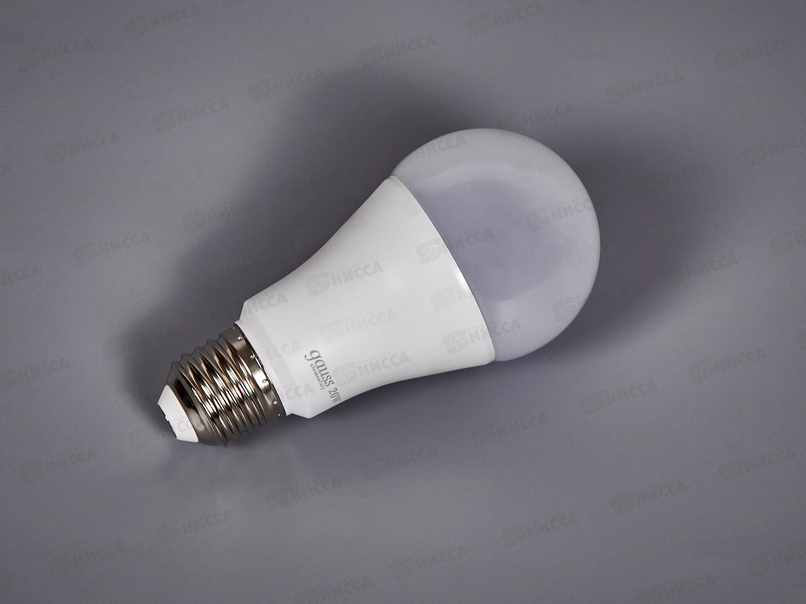 Лампа светодиодная Gauss Elementary A60 20Вт E27 4100К 1600Lm   23229 *50