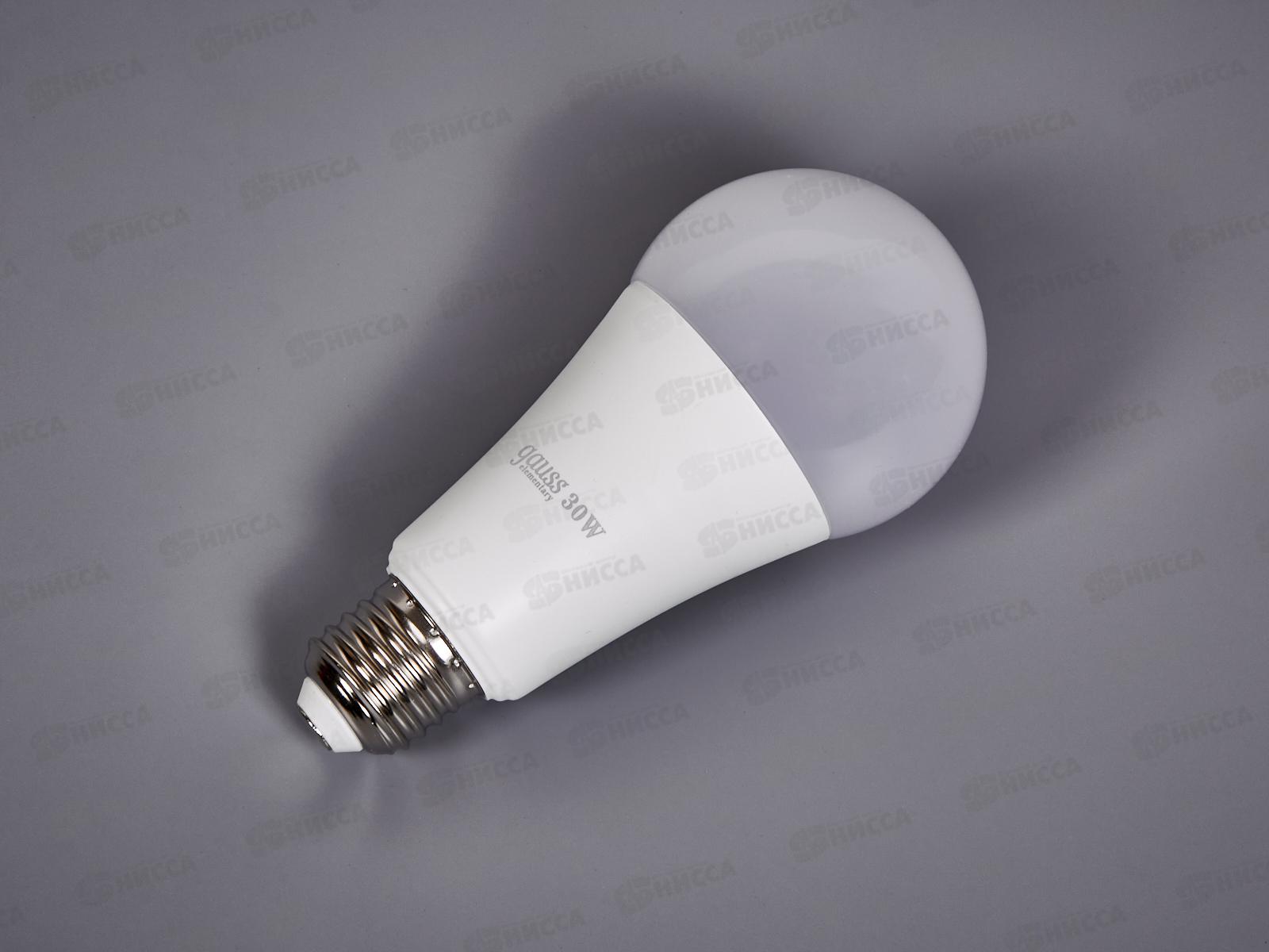 Лампа светодиодная Gauss Elementary A67 30Вт E27 3000К 2320Lm   73219 *50