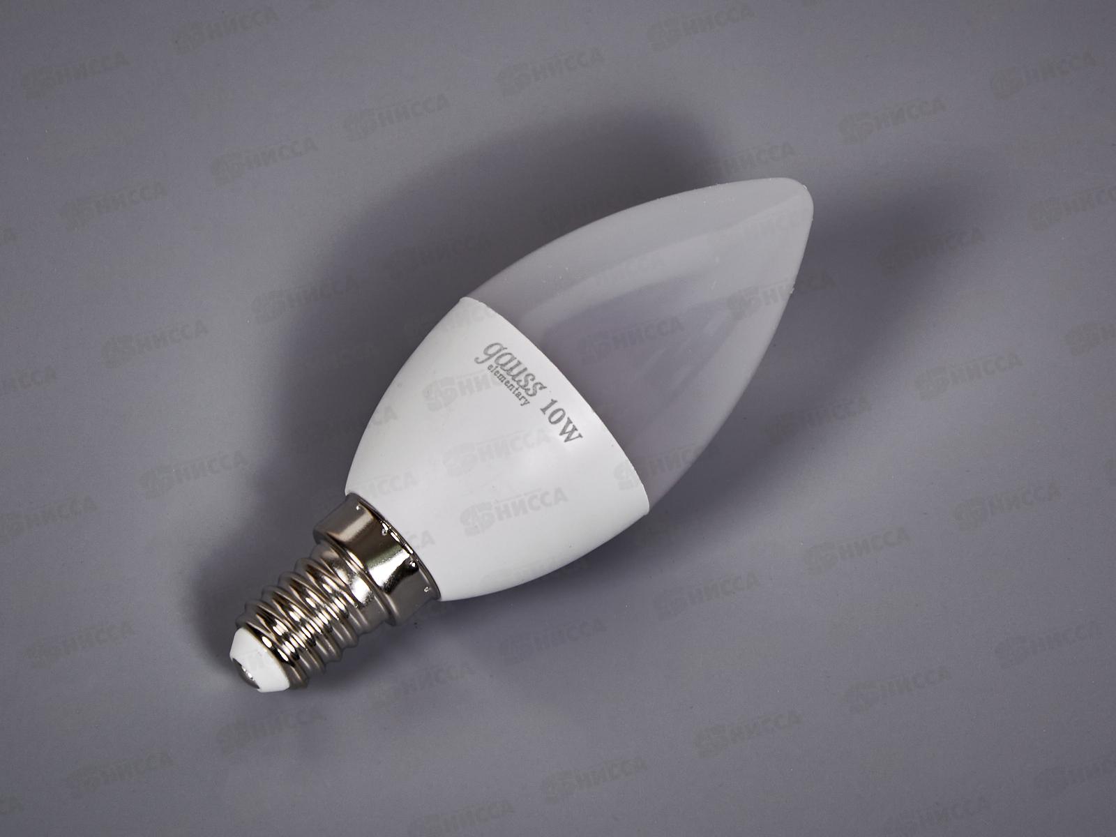 Лампа светодиодная Gauss Elementary Свеча 10Вт 730Lm 4100K Е14  33120*50