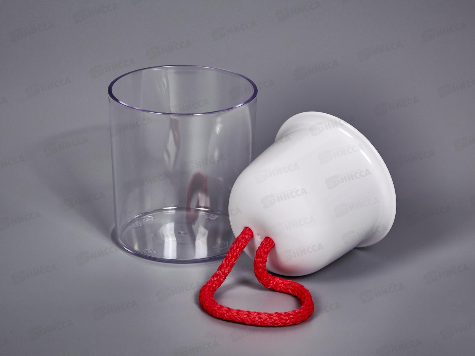 Кашпо ГРЕВИ D95мм Н105мм 0,28л фитильный полив Белый М3130 *12