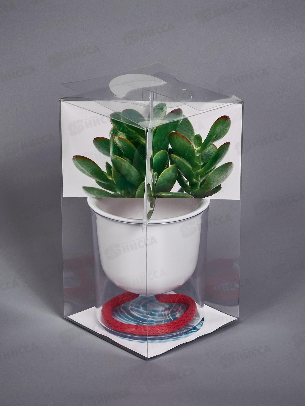 Кашпо ГРЕВИ D95мм Н105мм 0,28л фитильный полив Белый М3130 *12