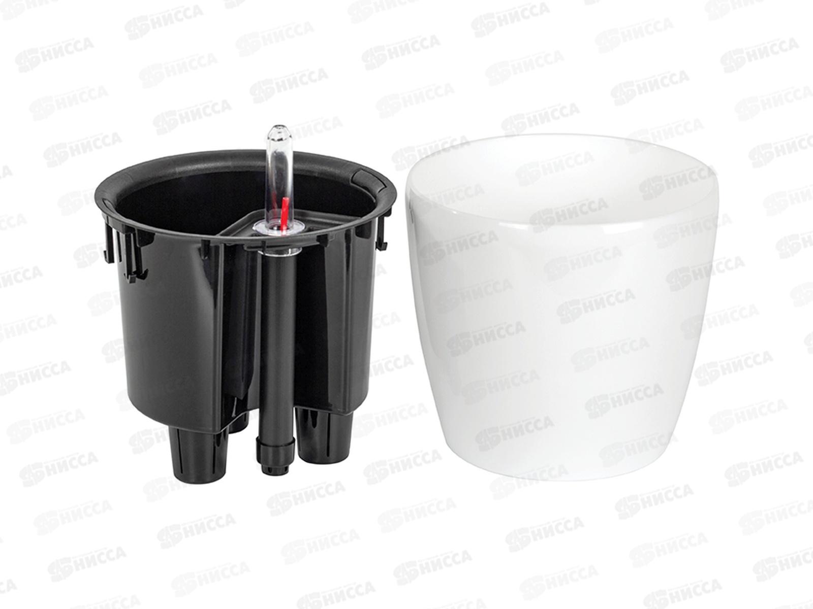 Кашпо АНФА D150мм вставка и автополив Белый М3230 *12