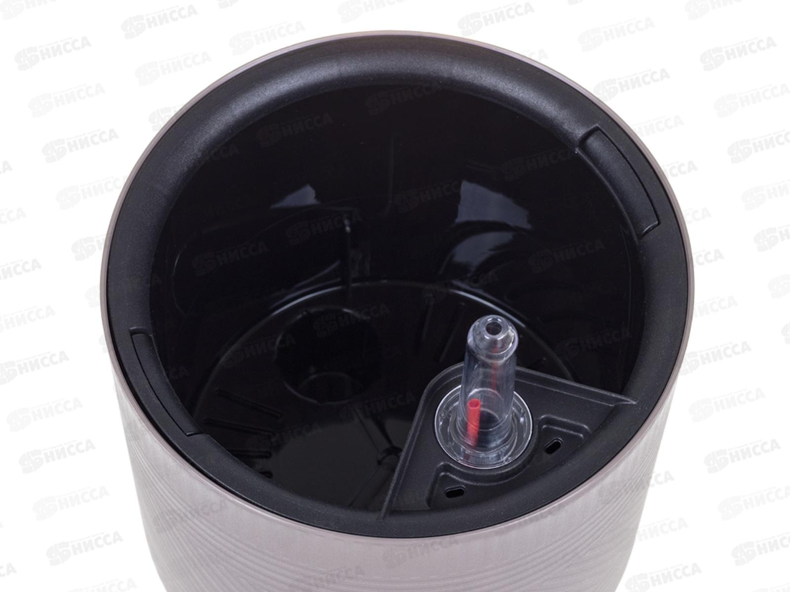 Кашпо ШЭНК D150мм 2л вставка и автополив Франц серый М3240 *12