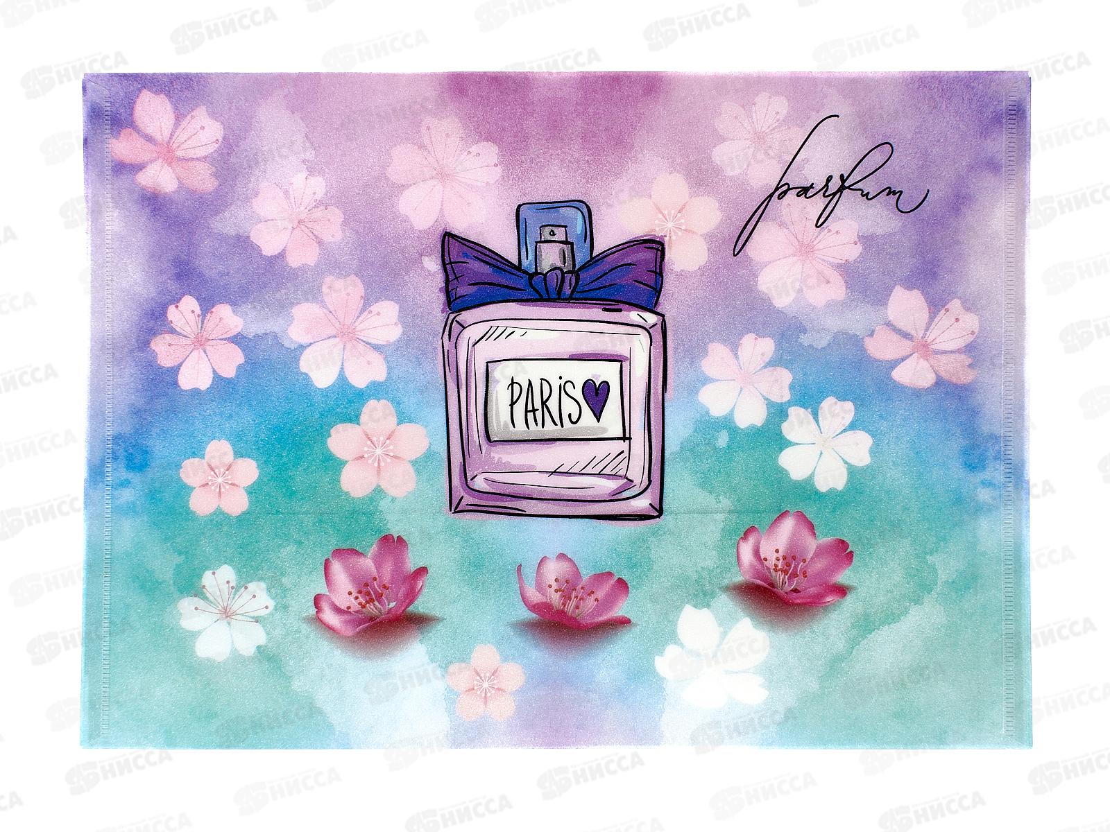 Папка-конверт пластиковая на кнопке deVENTE 330*235 Perfume A4 180мкр 3079416