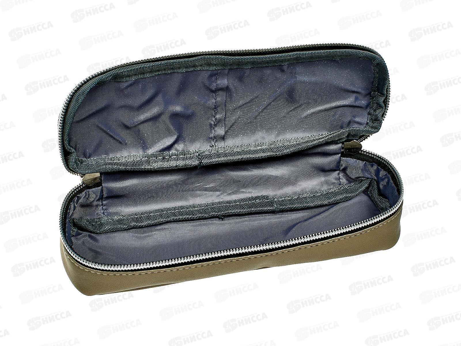 Пенал deVente  22*6*4см Private искусственная кожа, золотистый 7023309