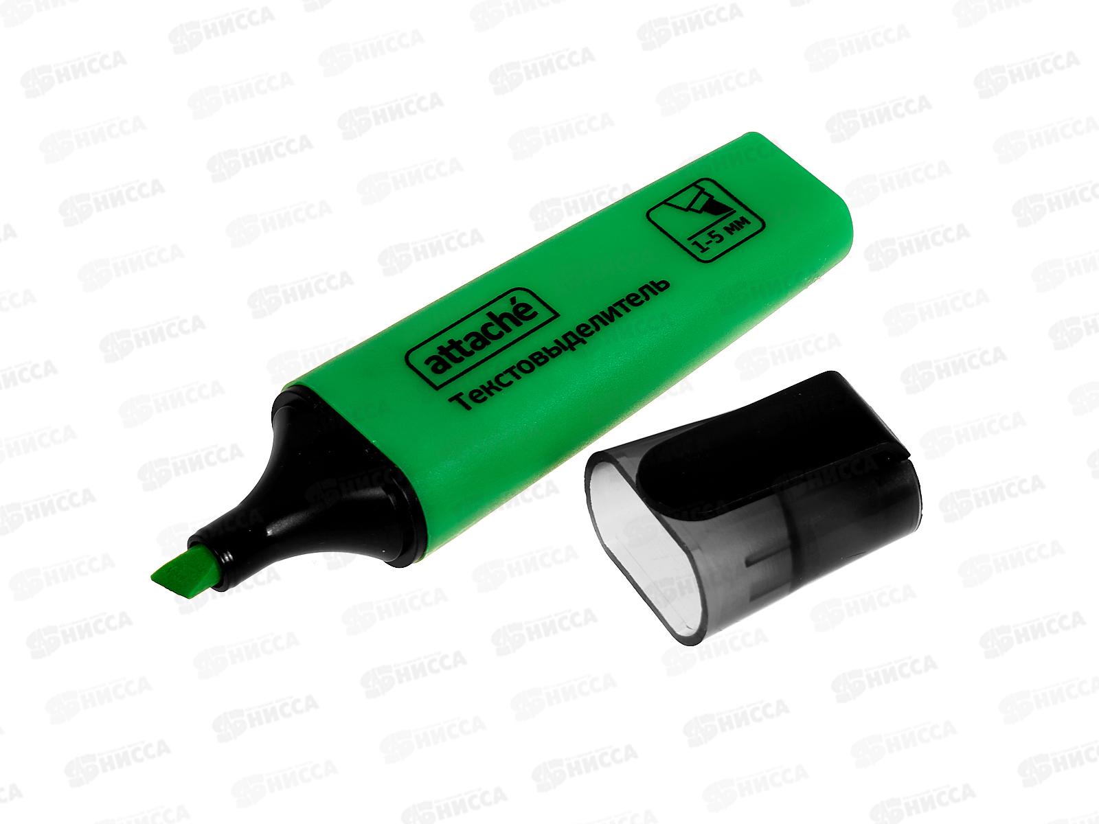Маркер ATTACHE текстовый 1-5мм.зеленый,629202*24