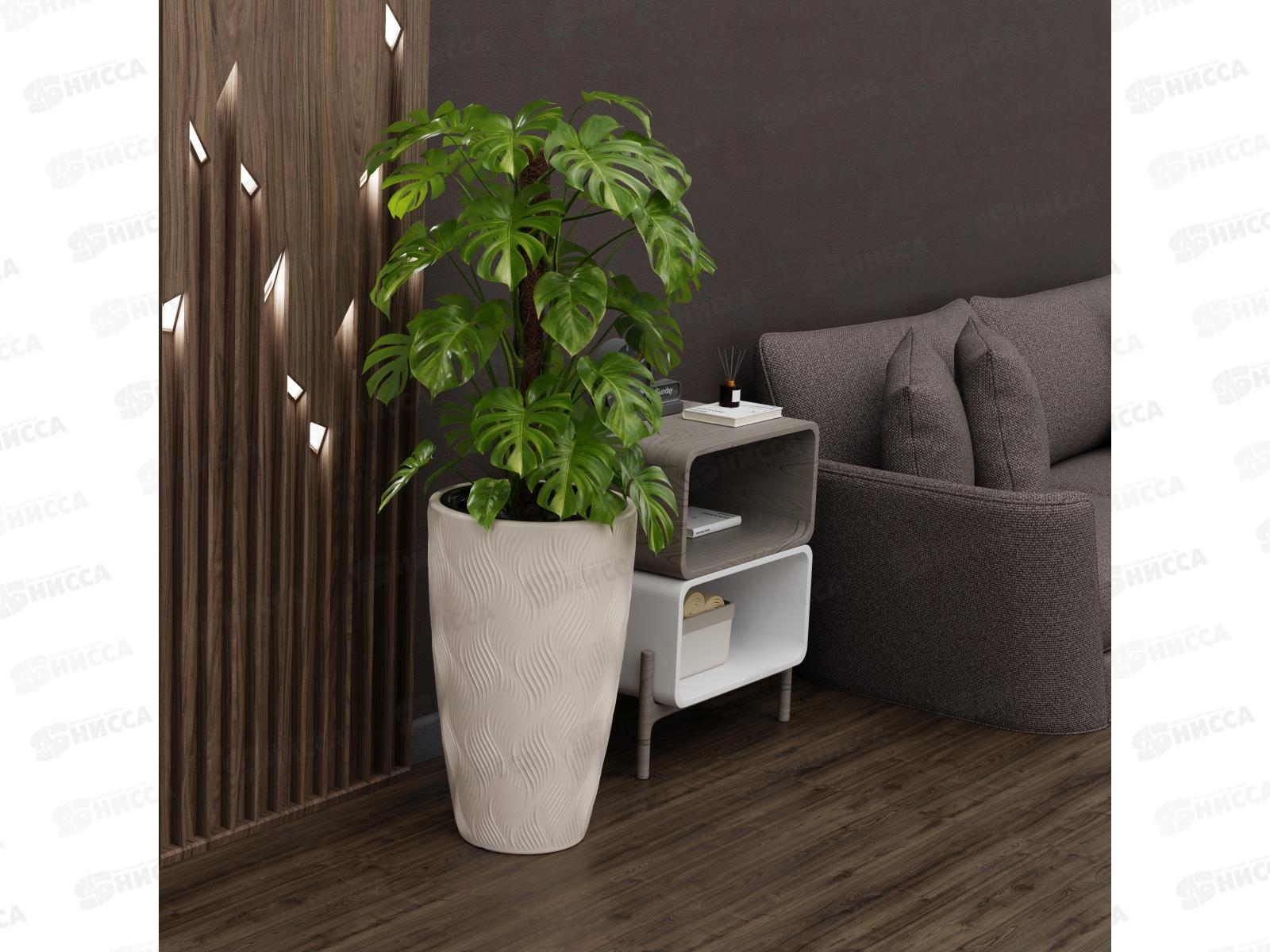 Кашпо Флэйм 24л Светло-бежевый М8886 *2