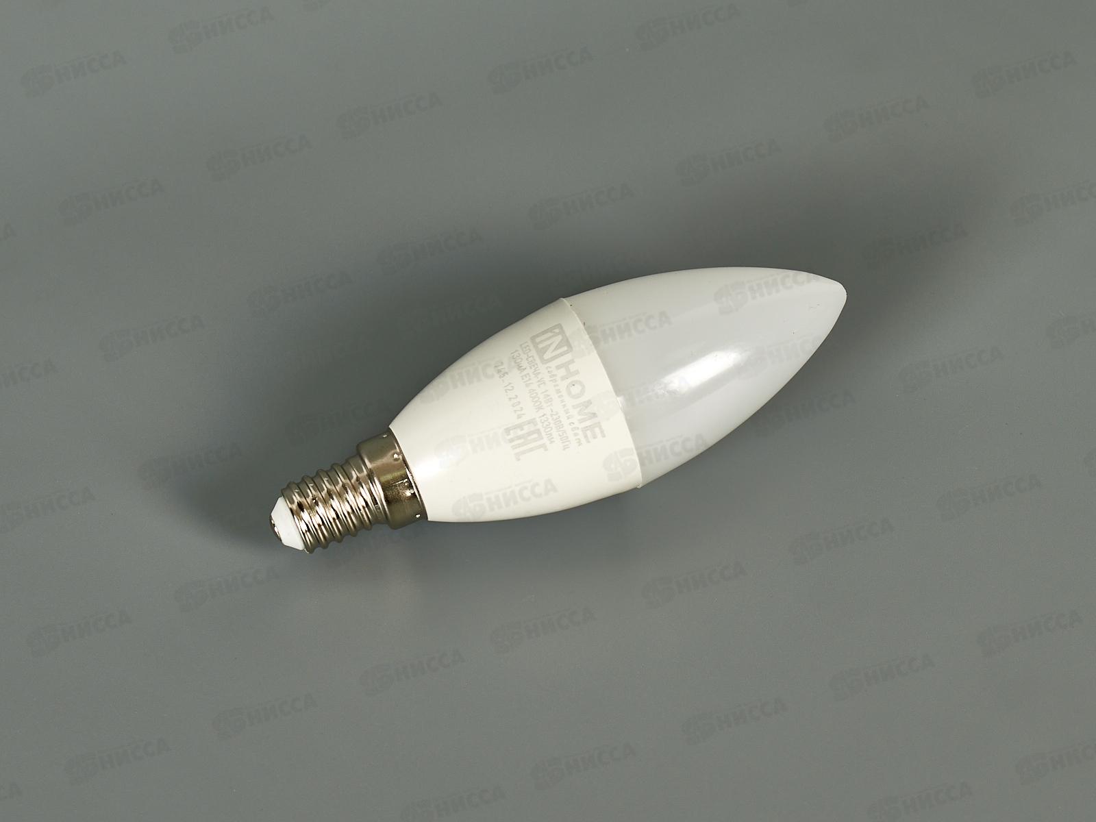 Лампа светодиодная IN HOME LED-СВЕЧА-VC  14Вт E14 4000К 1330Лм *50