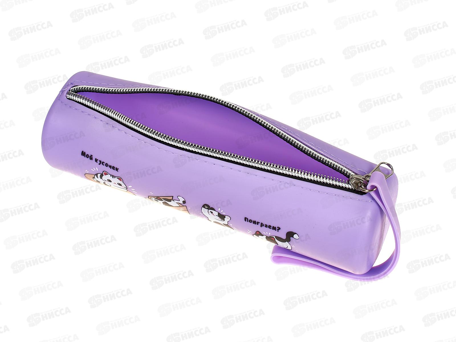 Пенал deVente  20*6*6см, Happy Friends.Cats силикон.паст.сирен 7021404