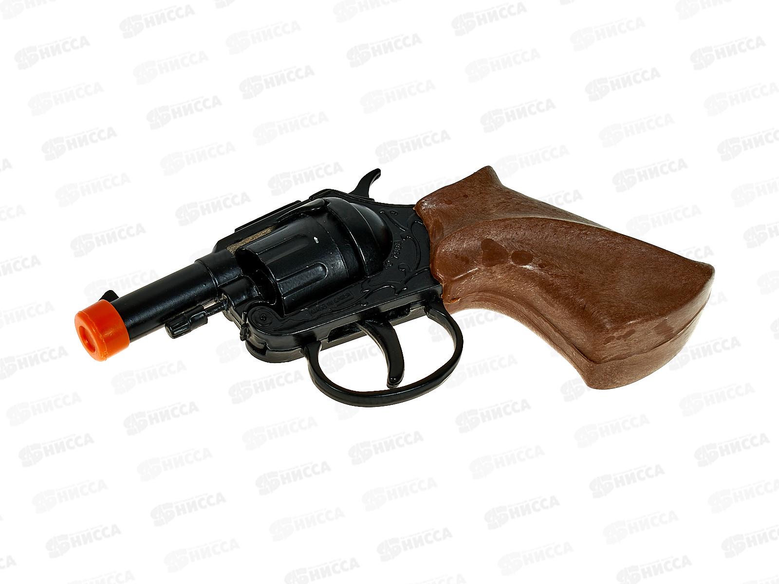 Револьвер металл. ТС7008 14см 8 пистонов в коробке *24  гб