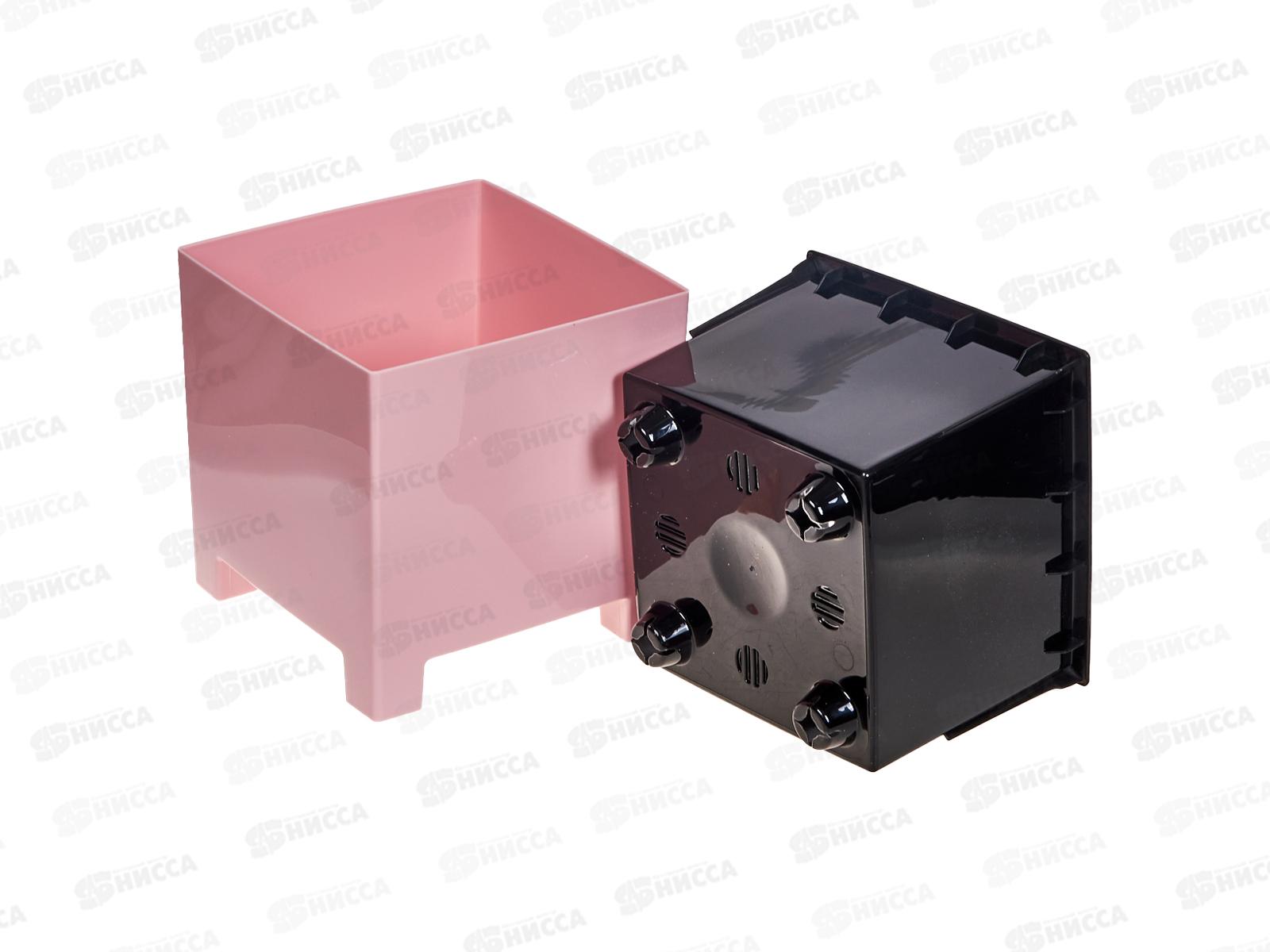 Горшок для цветов НАРД 2,1л Розовая пудра с вкладкой д.14 н.14 *8